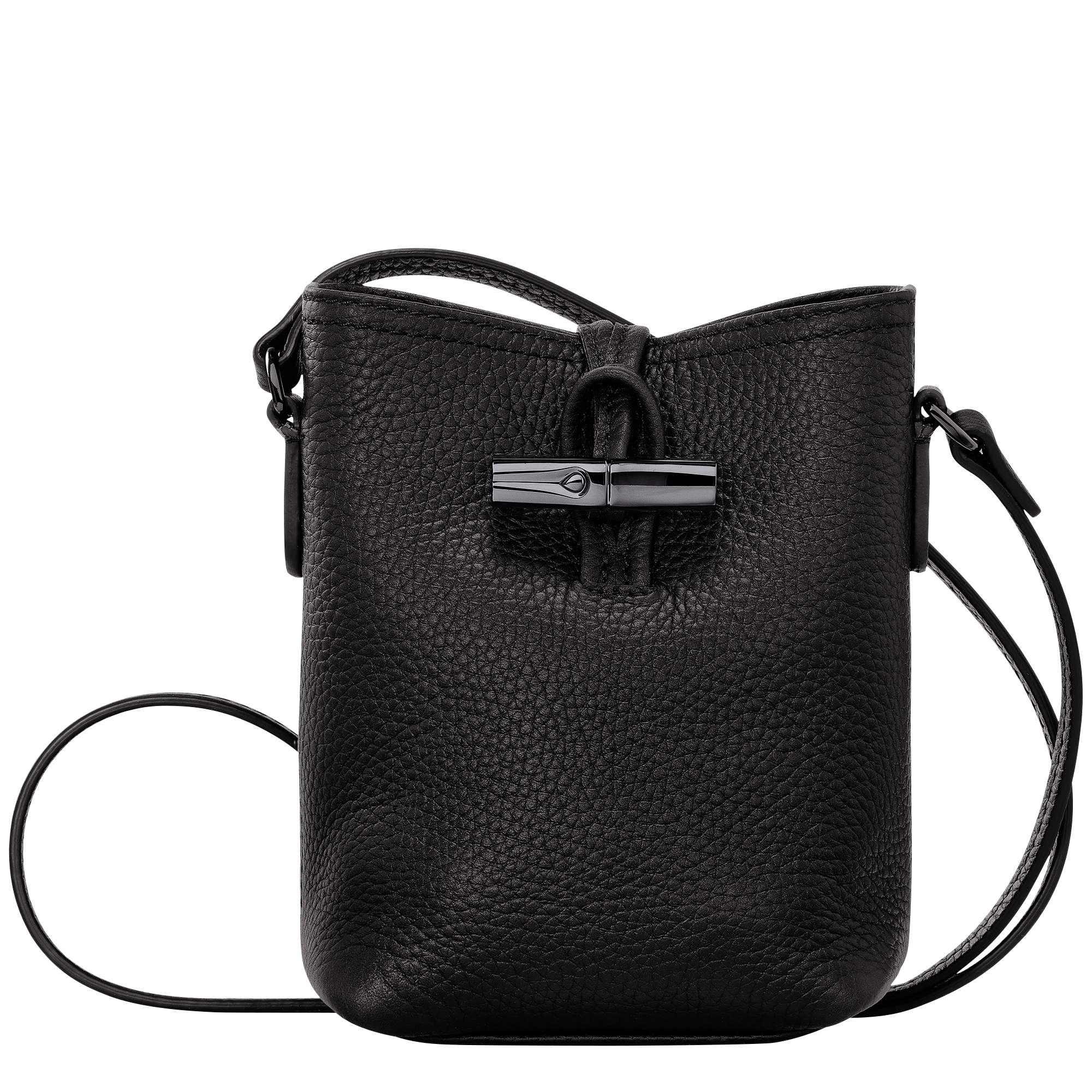 3359 LONGCHAMP Roseau Essential Small Leather Bucket Bag BLACK
