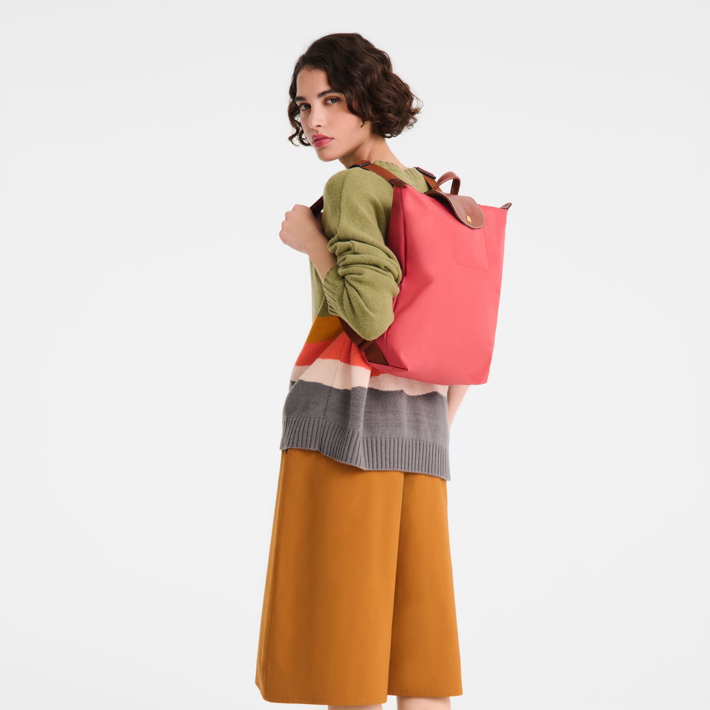 LONGCHAMP-Le Pliage Original M Backpack-Strawberry-10284089218-8