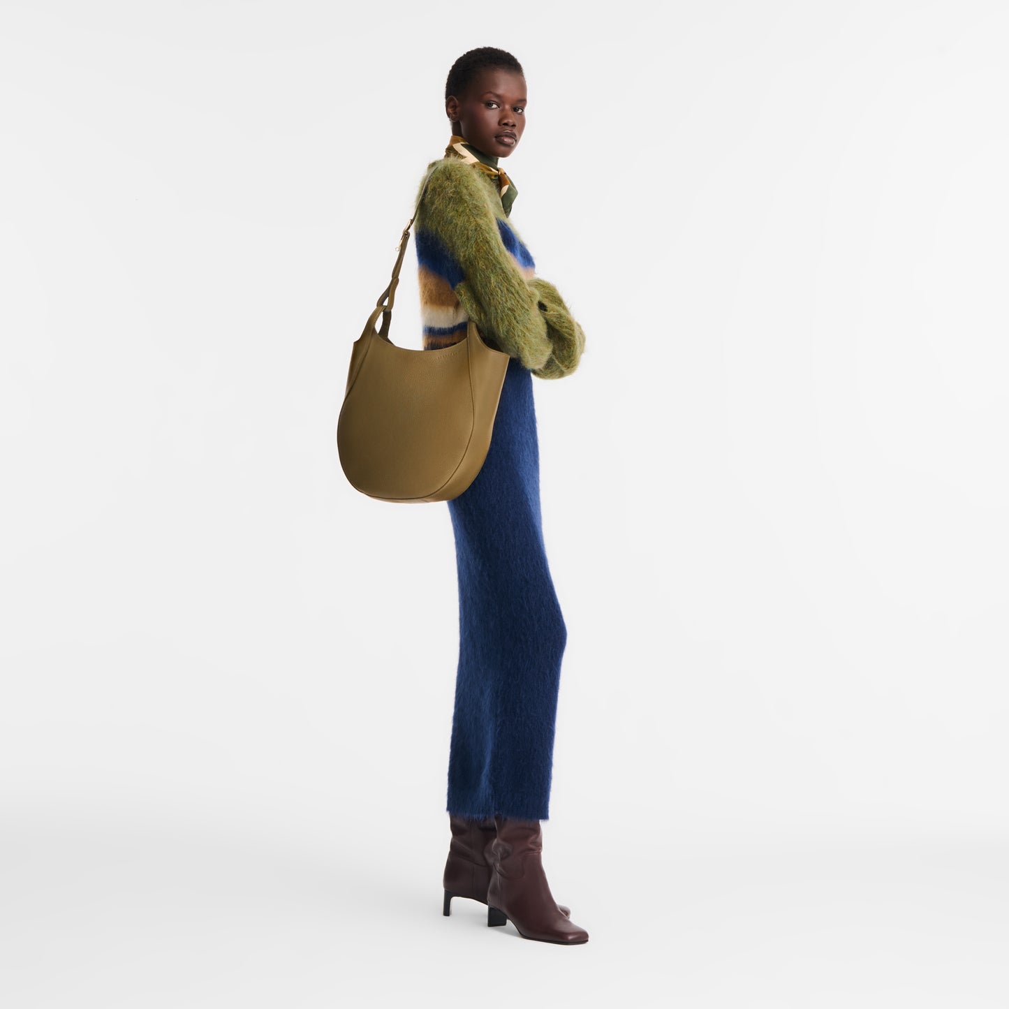 LONGCHAMP-Le Foulonné Hobo bag-Caper-10330021M17-2