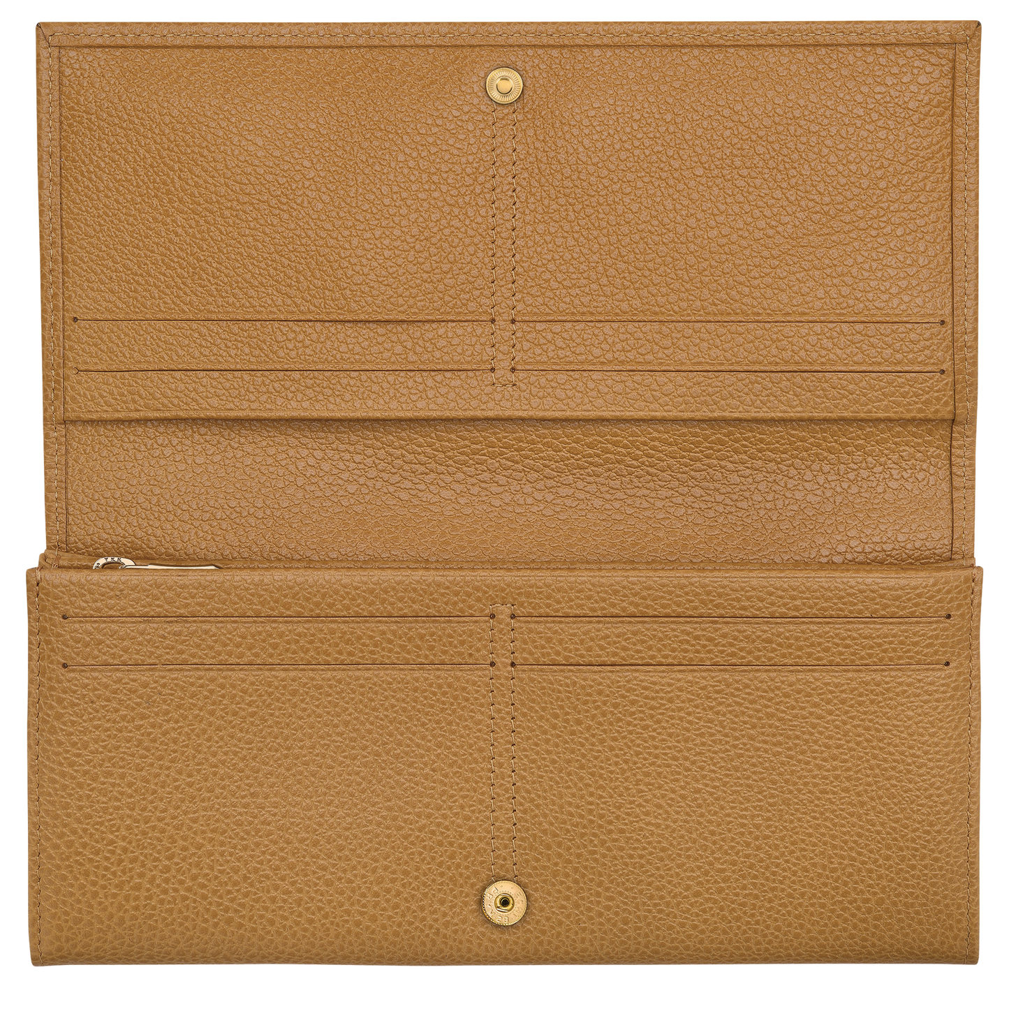 LONGCHAMP-Le Foulonné Long continental wallet-Nutmeg-30050021894-3