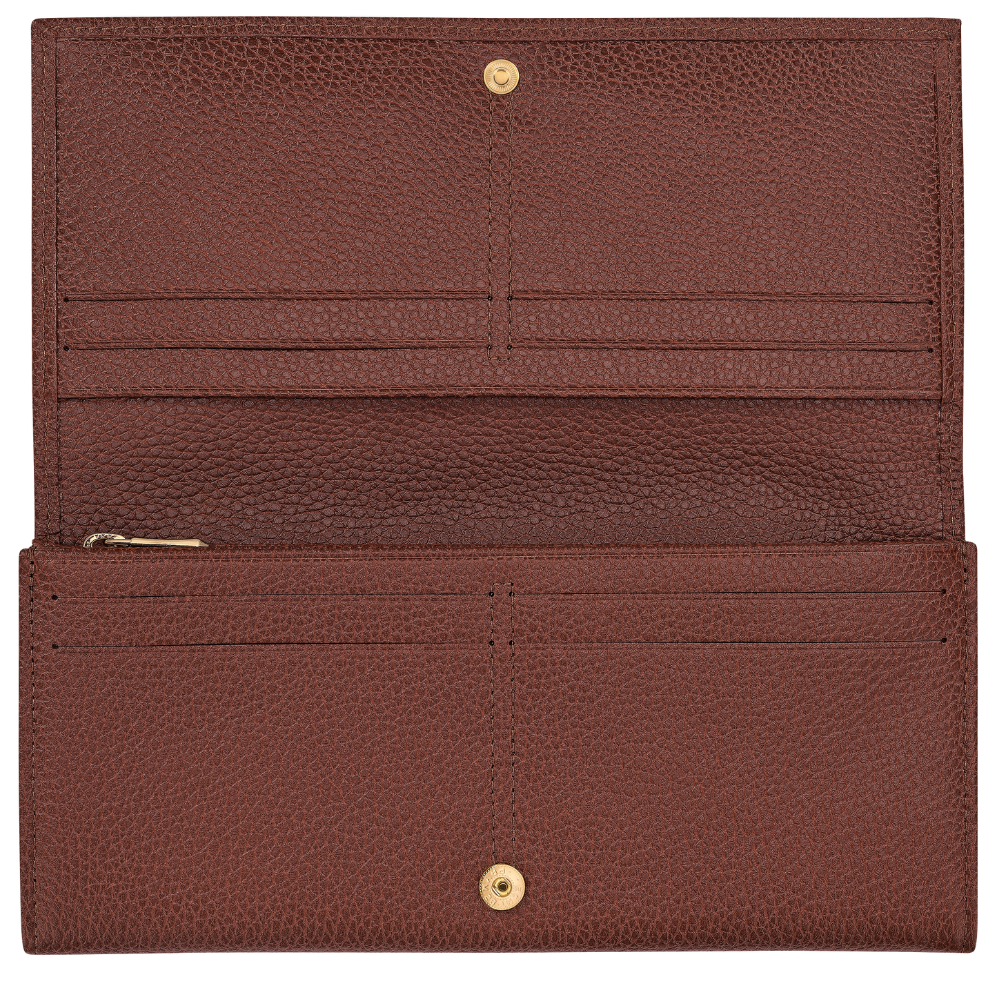 LONGCHAMP-Le Foulonné Long continental wallet-Coffee-30050021M02-3