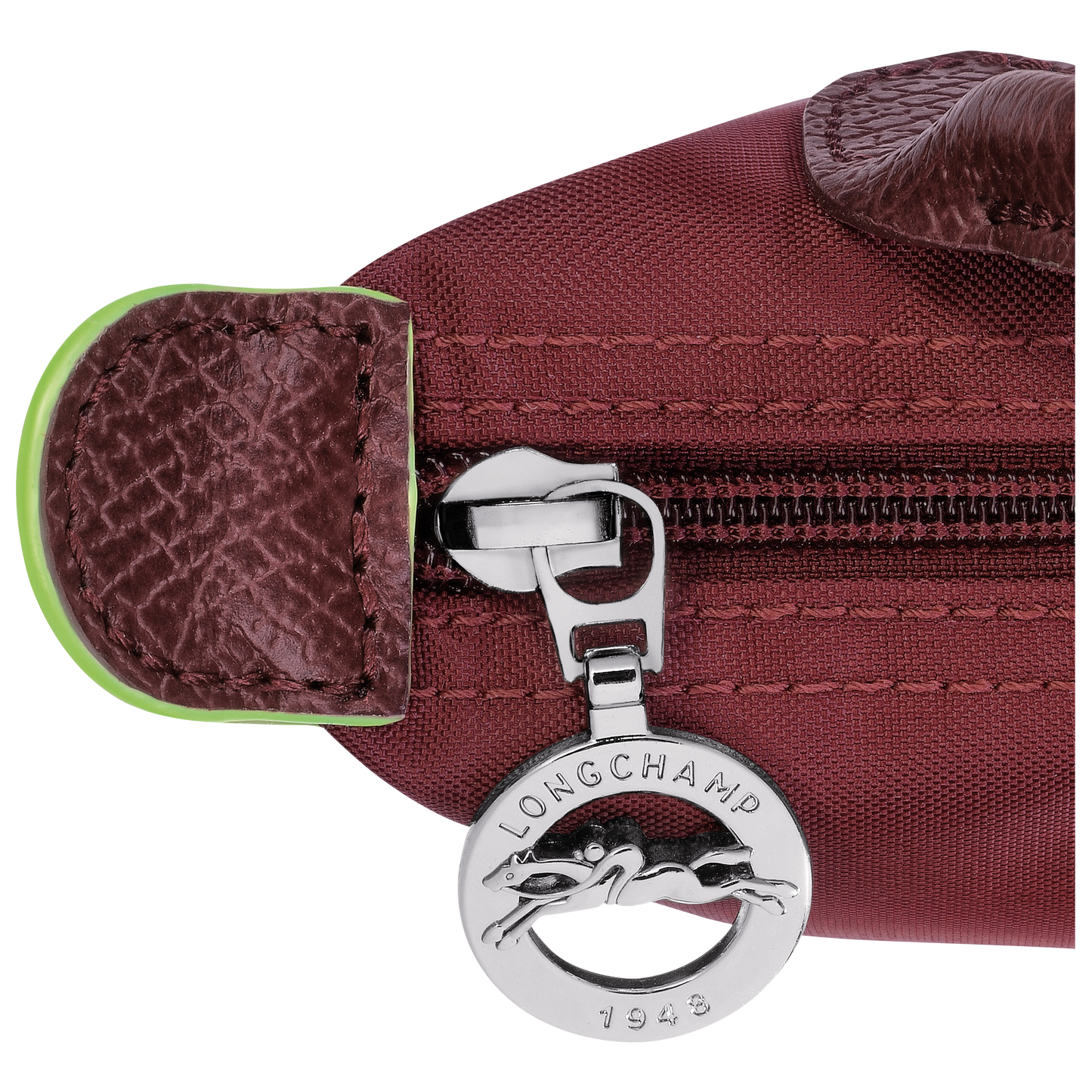 LONGCHAMP-Le Pliage Green Pouch with handle-Pomegranate-34175919P98-6