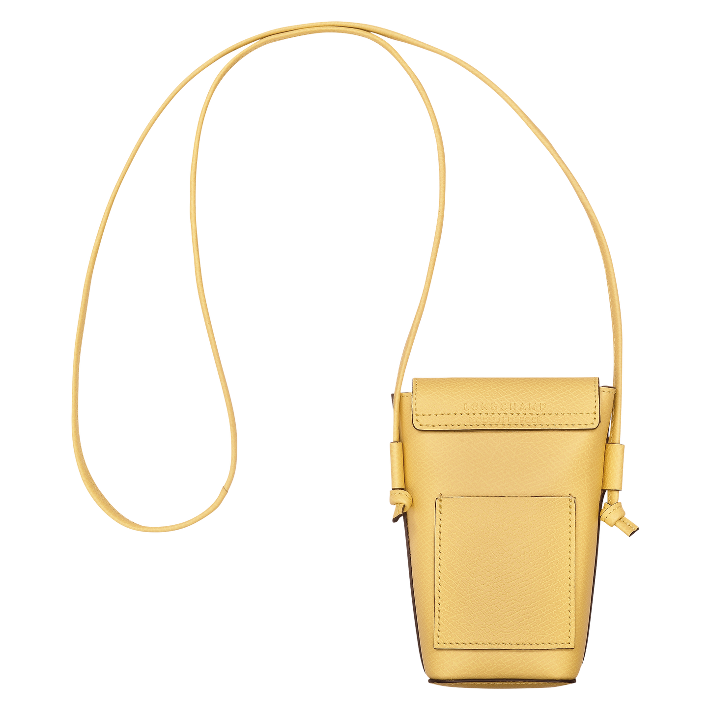 LONGCHAMP-Épure Phone case with leather lace-Yellow Chick-34193HYZM12-4