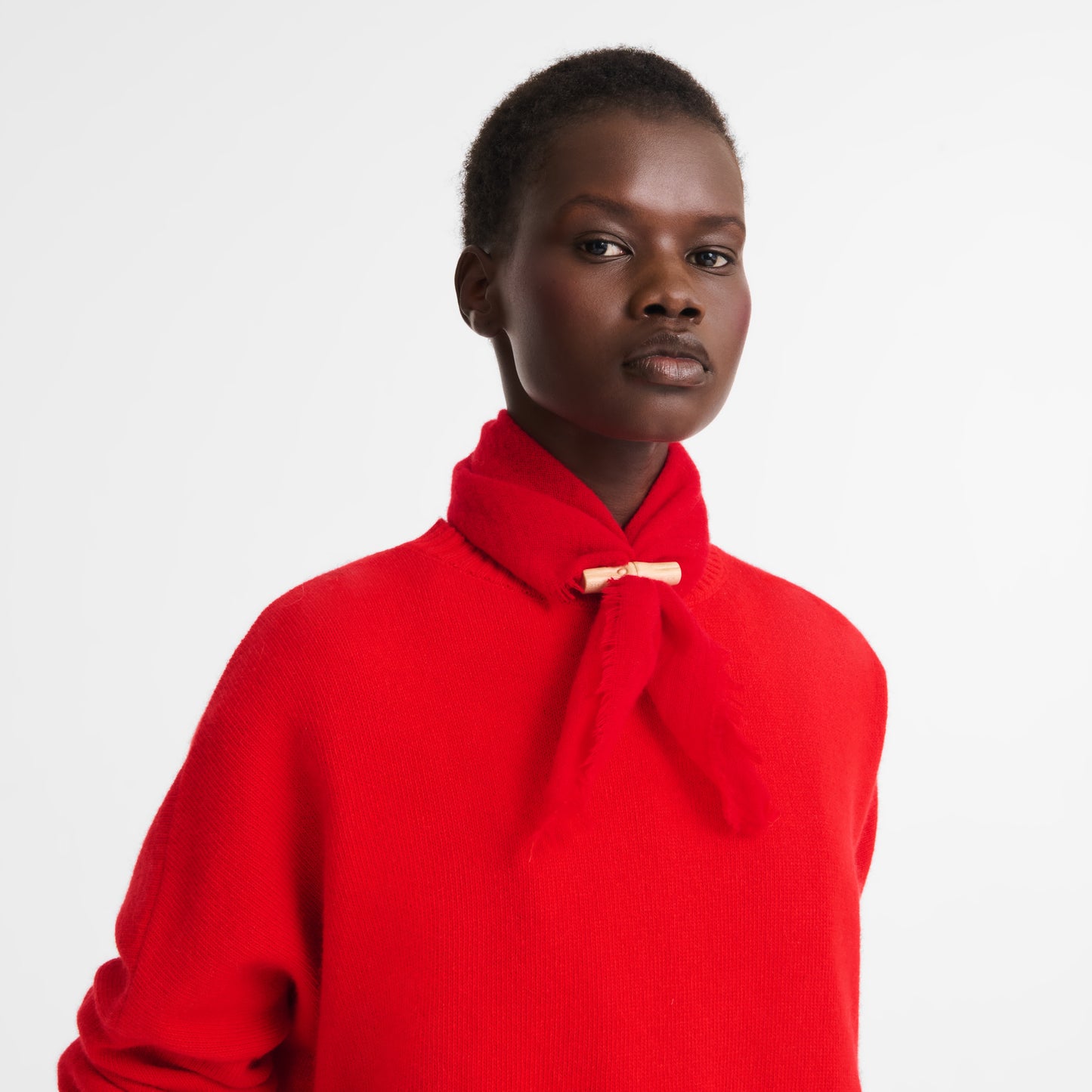 LONGCHAMP-L'Hiver en douceur Stole-Red-50168CHI545-2