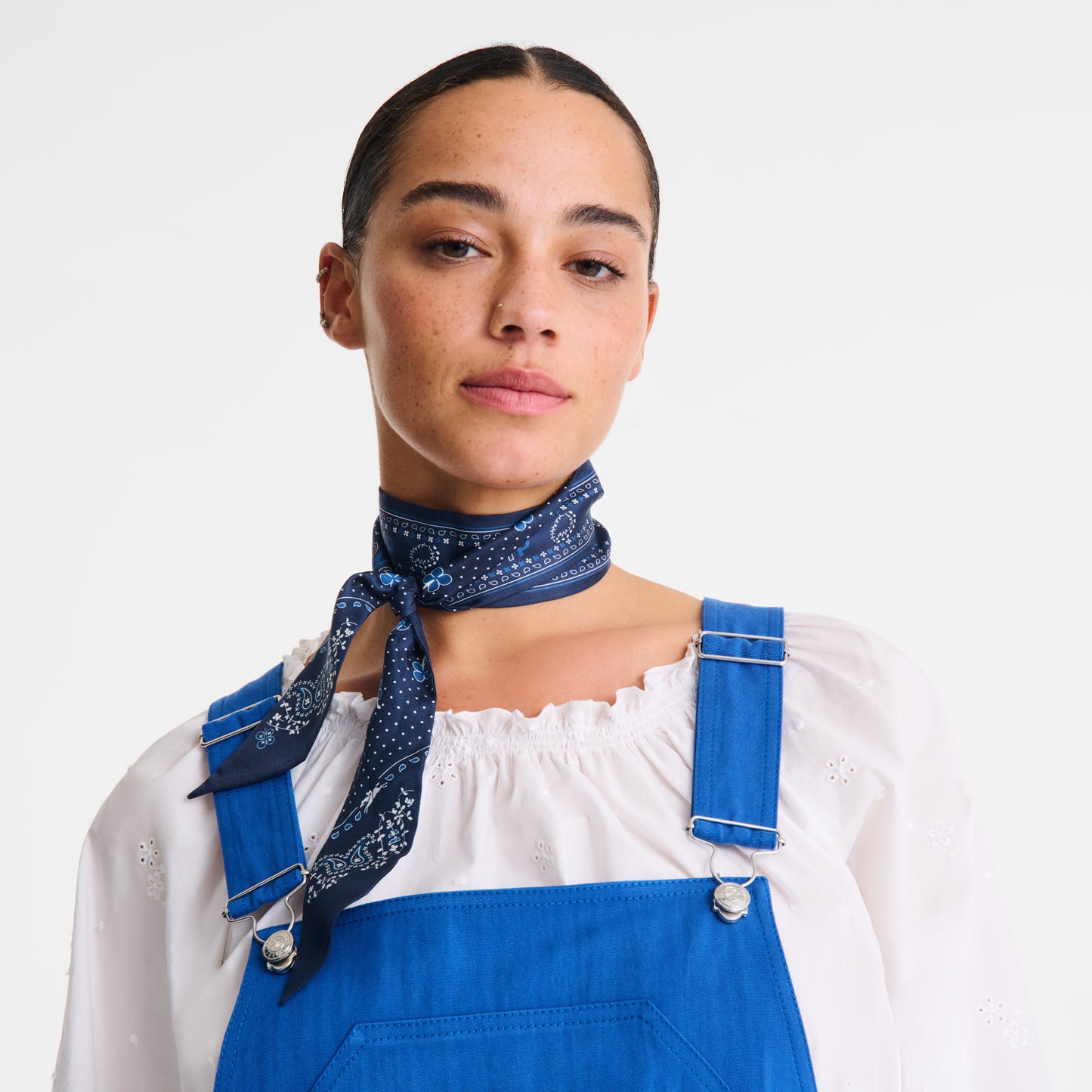 LONGCHAMP-French Bandana Headband-Navy-51044GSO006-3