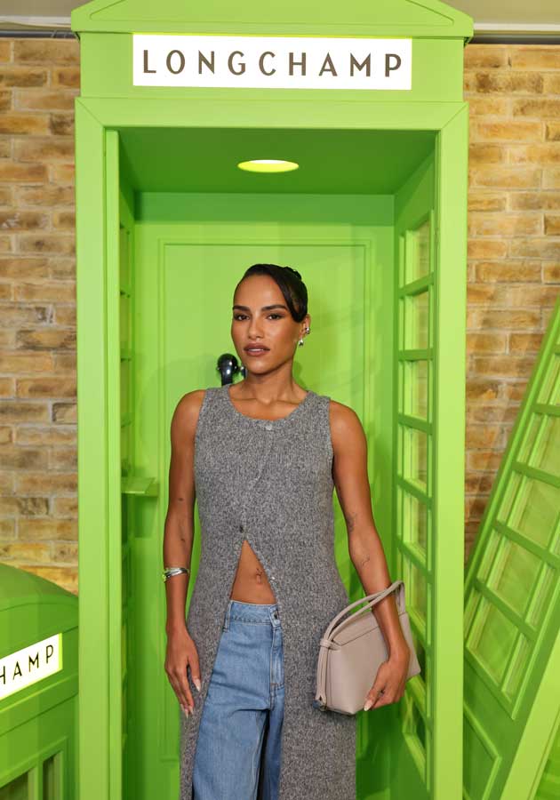 Guests posing at the Longchamp London Calling event on Regent Street