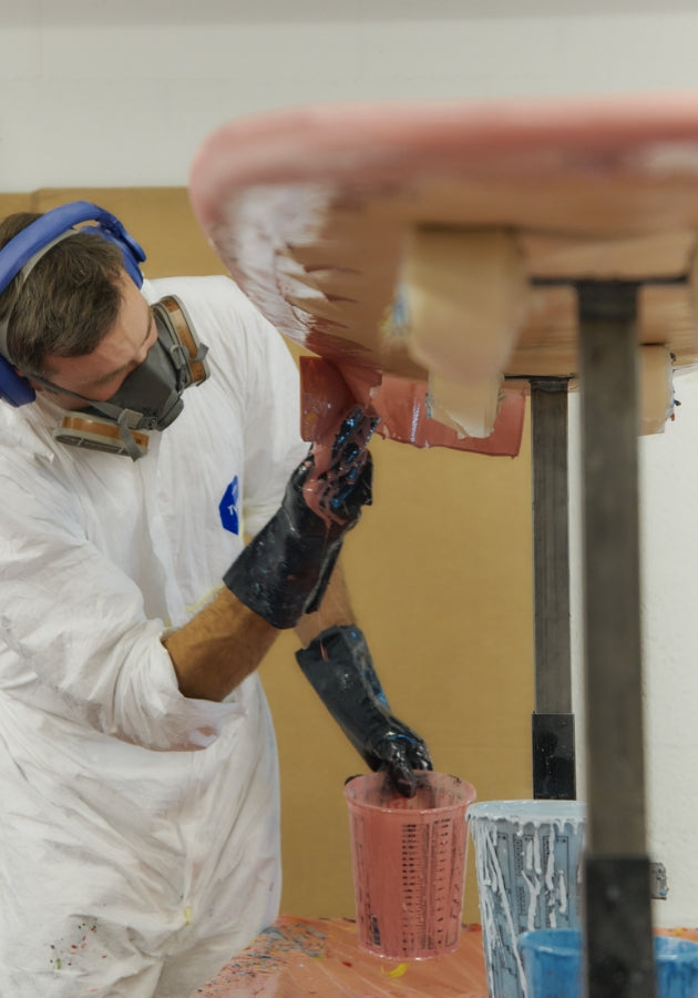 Behind the scenes with the Longchamp surfboard