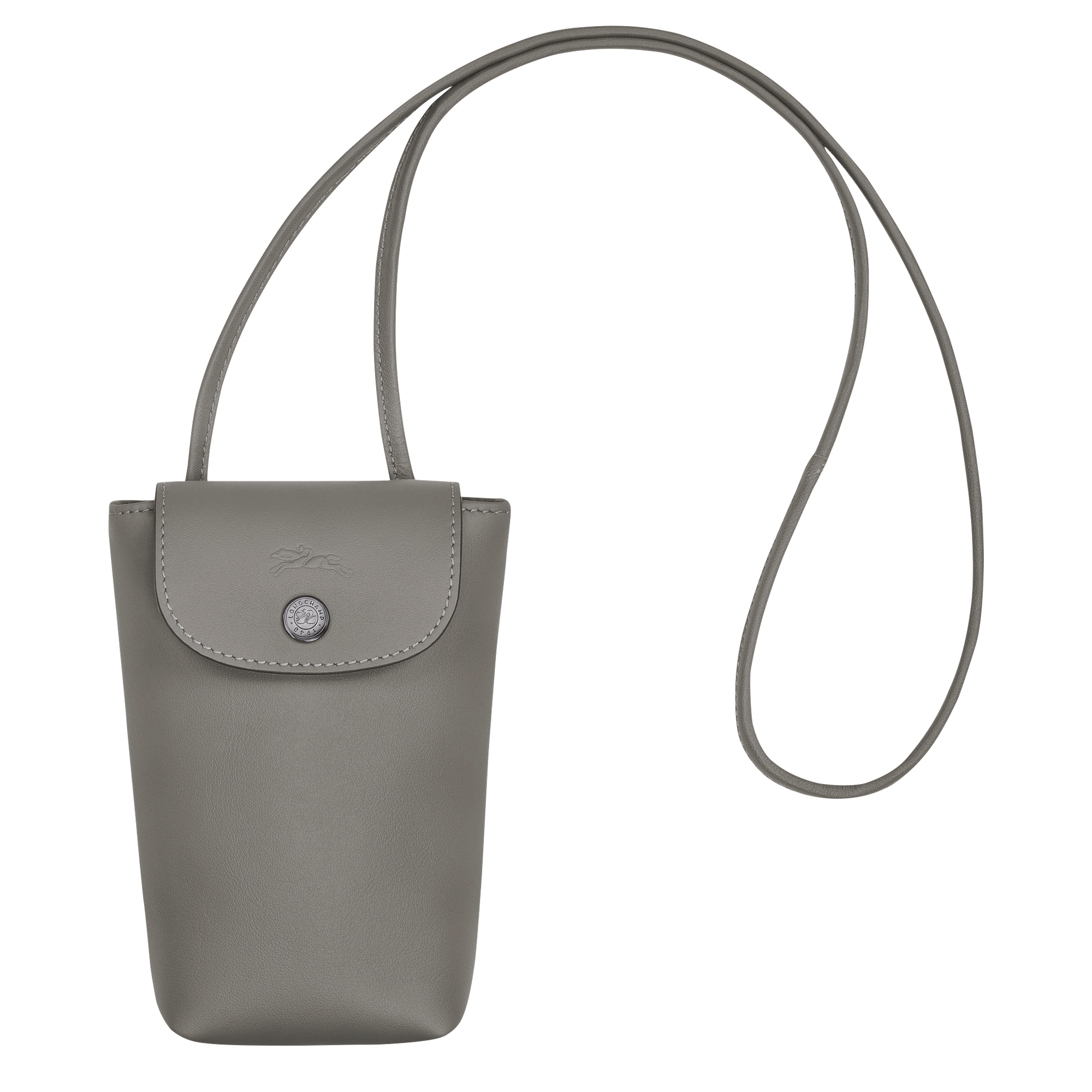 Longchamp Small Le Pliage Xtra Leather Backpack in Gray