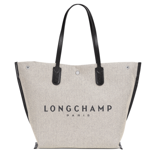 Roseau Shopping Bag L Ecru - Front - 10090HSG037