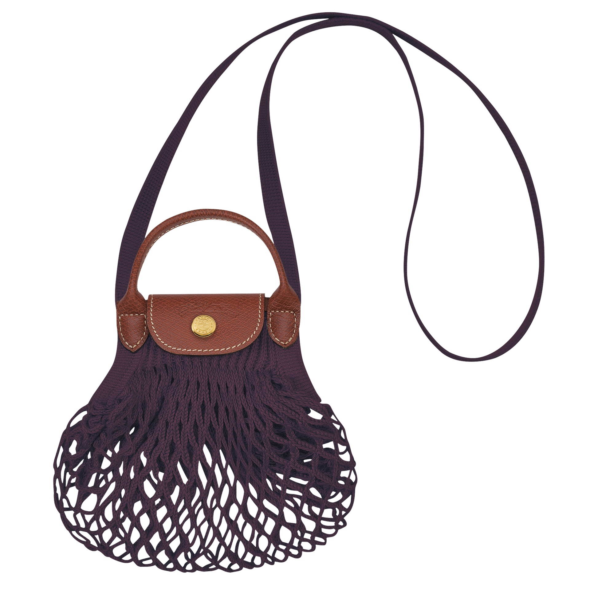 Le Pliage Filet XS Mesh bag Eggplant Canvas 10139HVH061