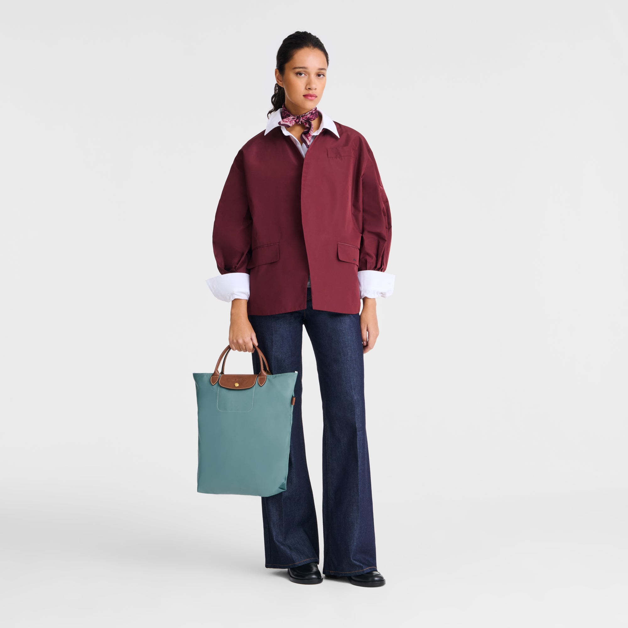 Le Pliage Original M Tote bag Eucalyptus - Canvas - 10168089P93