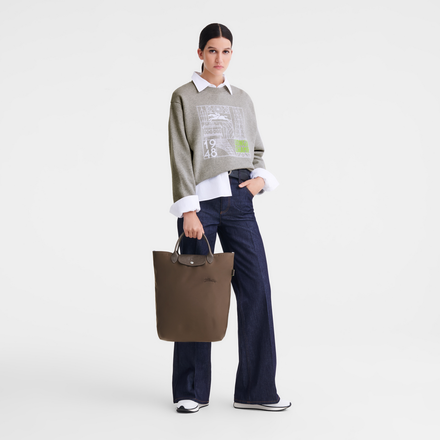 Le Pliage Green M Tote bag