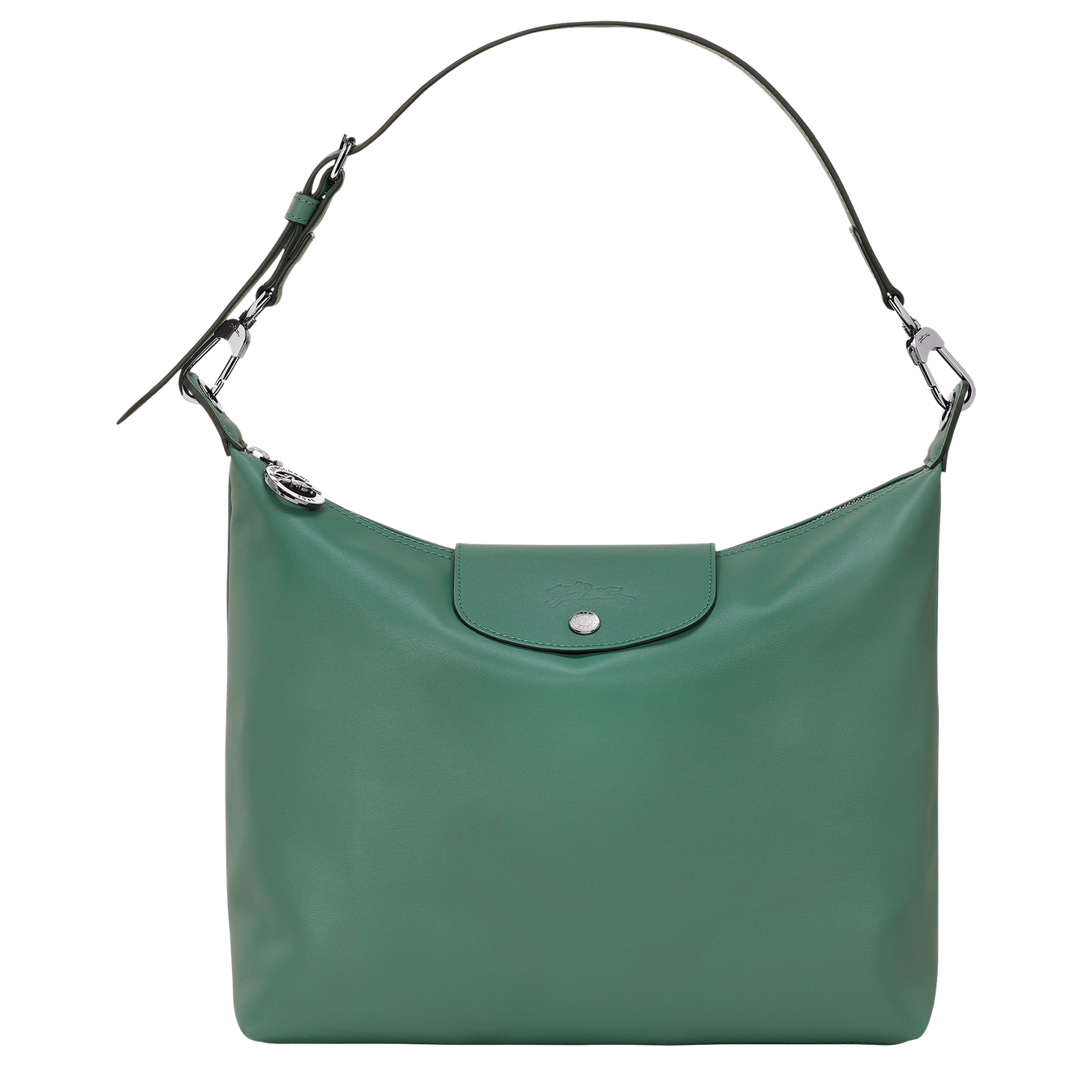 Le Pliage Xtra Hobo bag M Sage - Leather (10189987D90) | Longchamp ID ...