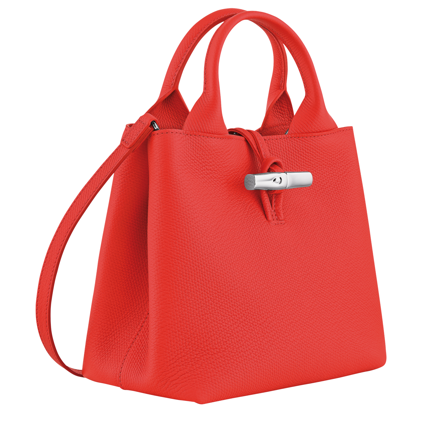 LONGCHAMP-Le Roseau S Handbag-Vermilion-10273HFP108-3