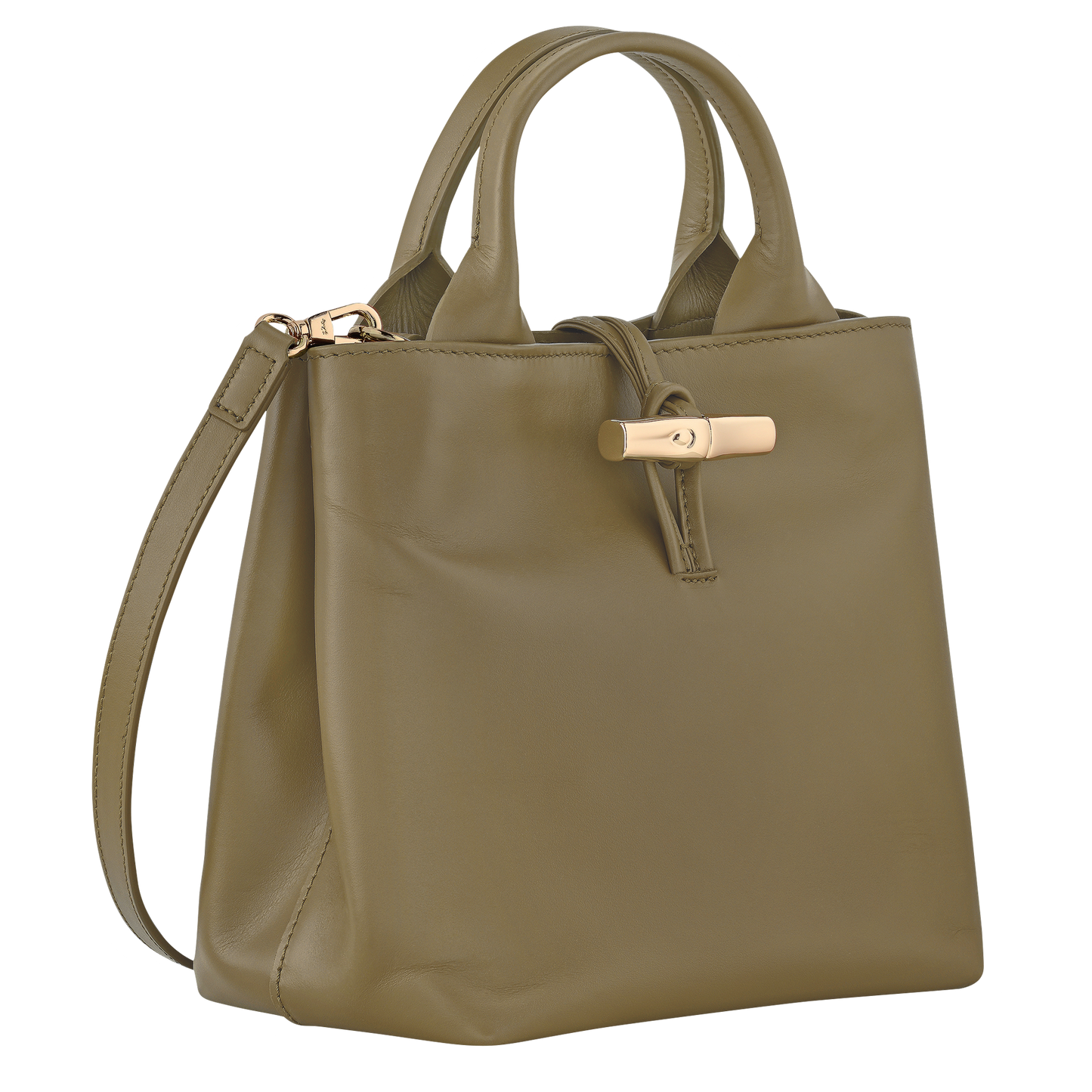 LONGCHAMP-Le Roseau S Handbag-Olive-10273HGC510-3