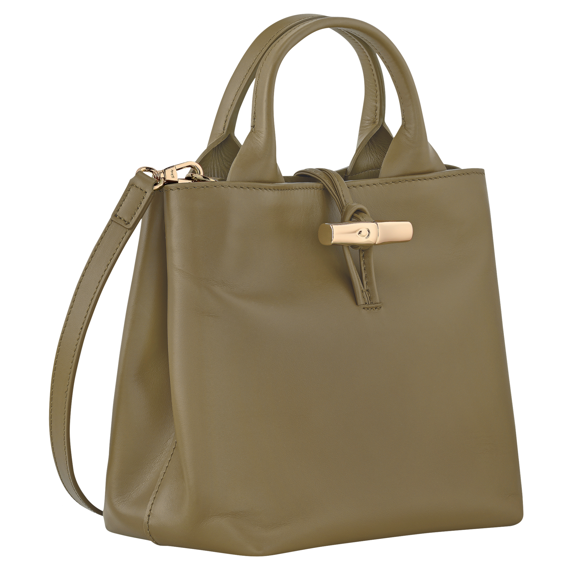 LONGCHAMP-Le Roseau S Handbag-Olive-10273HGC510-3