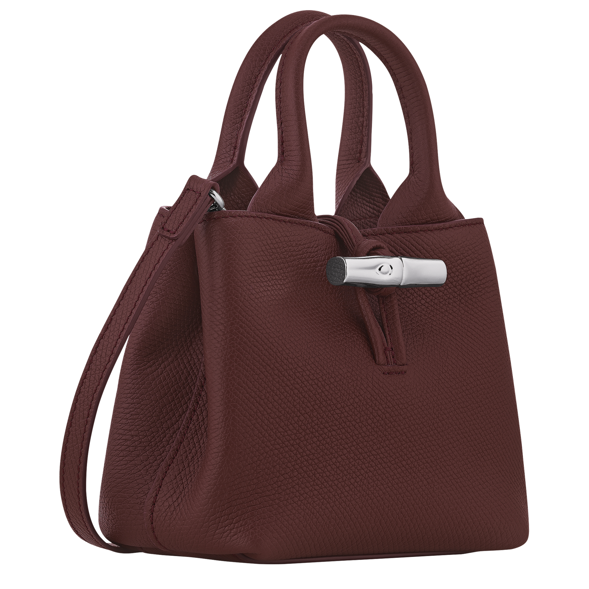 LONGCHAMP-Le Roseau XS Handbag-Burgundy-10278HFP009-2