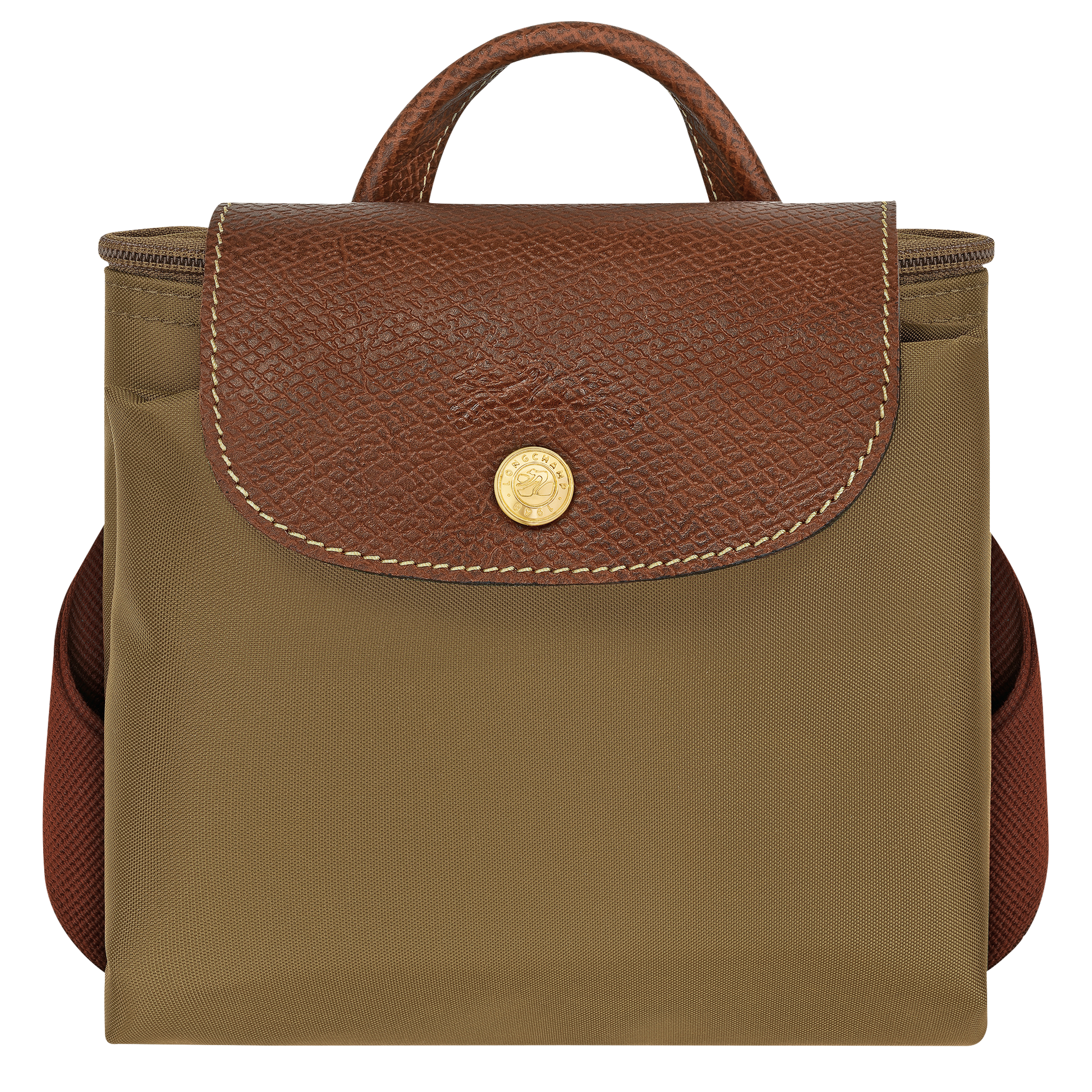LONGCHAMP-Le Pliage Original M Backpack-Olive-10284089510-5