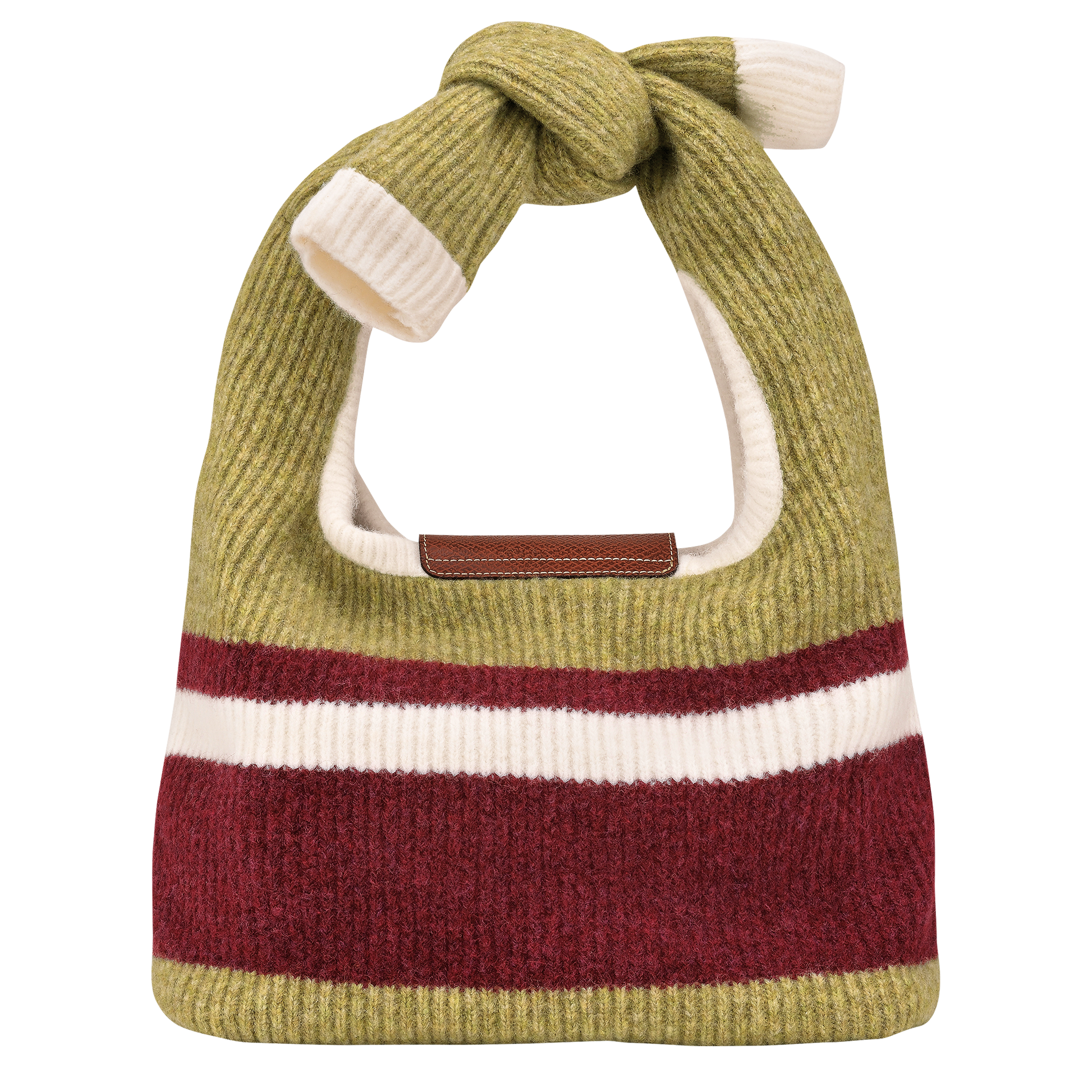 LONGCHAMP-Le Pliage Collection Shoulder bag-Pistachio/Burgundy-10303HITM27-4