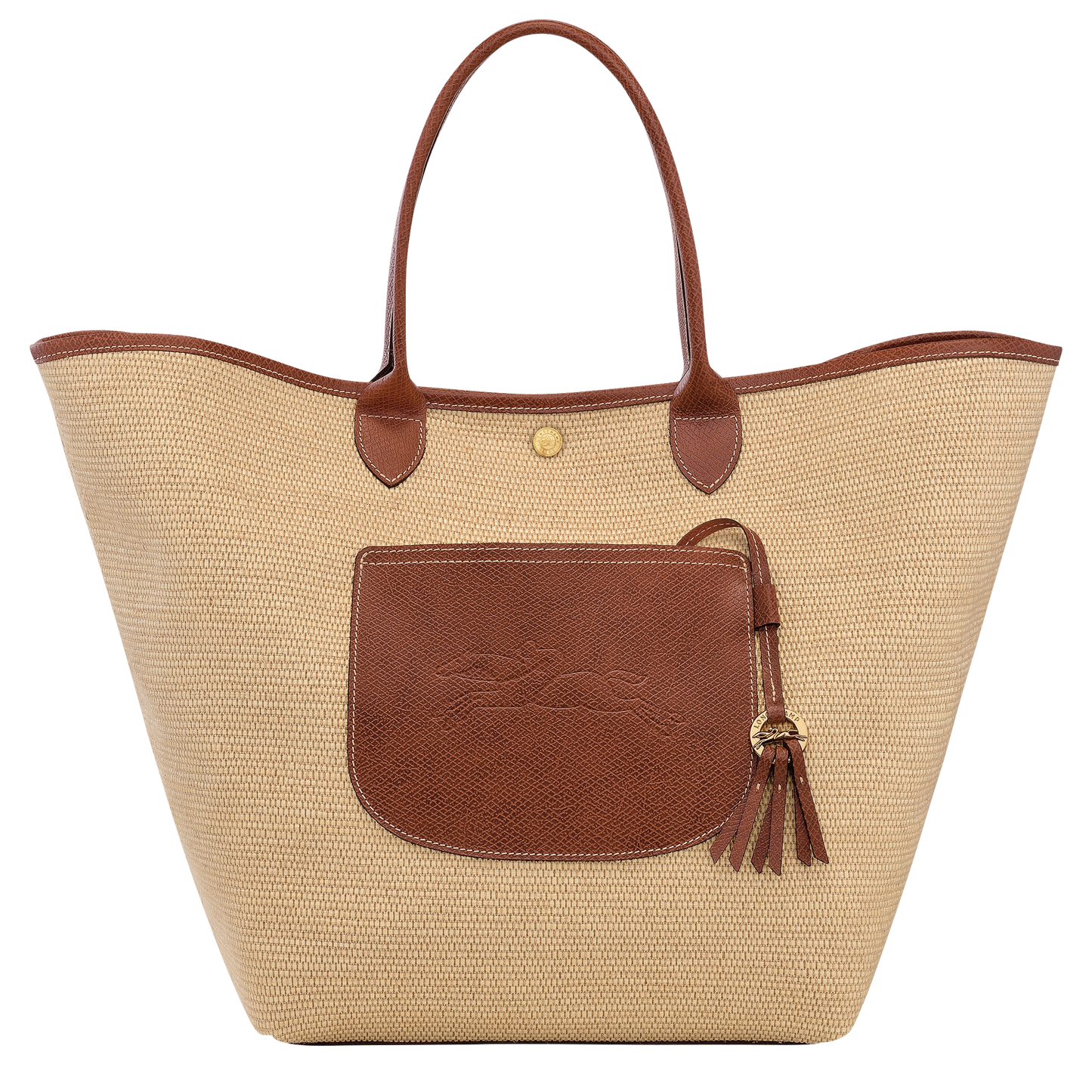 Le Pliage Collection L Basket bag Brown Canvas 10308HGK035