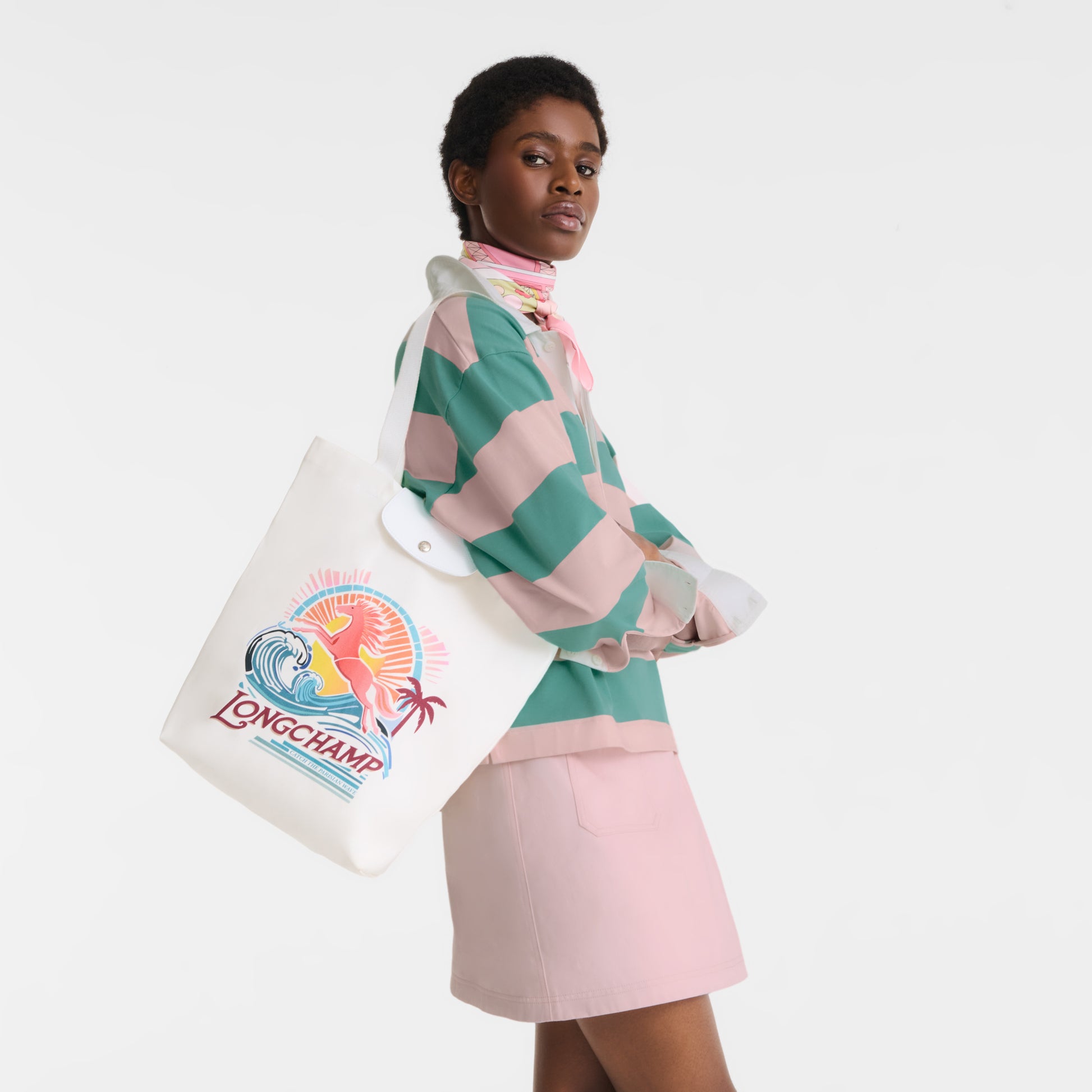 LONGCHAMP-Le Pliage Collection Tote bag-Rainbow-10326HJAM36-2