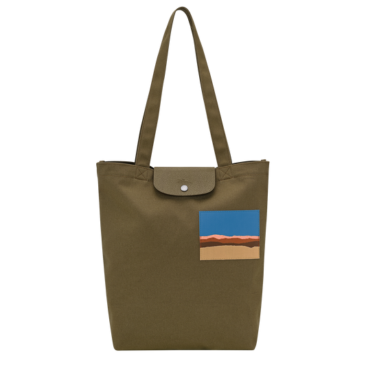 LONGCHAMP-Caroline Hélain x Longchamp M Tote bag-Olive-10326HKI510-1