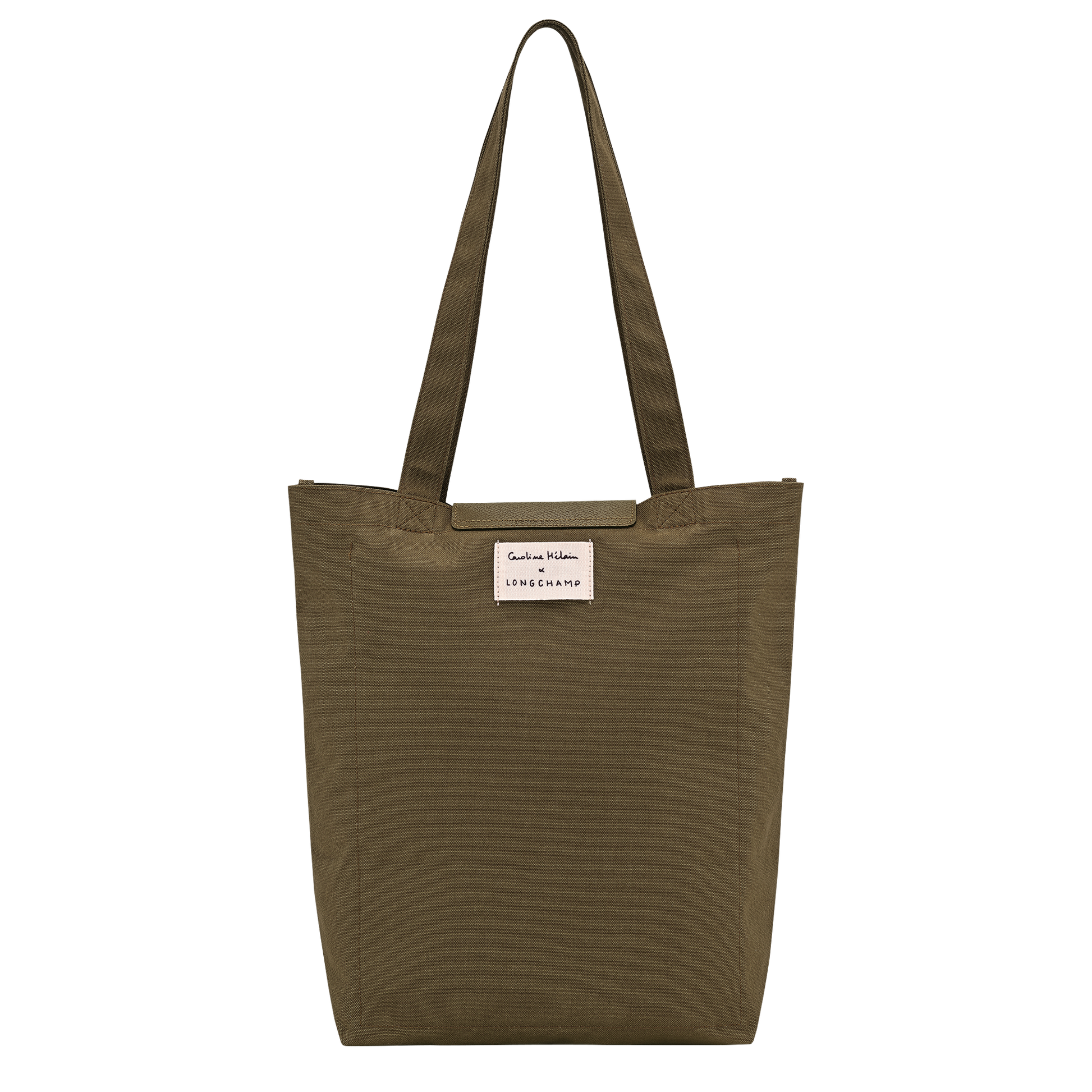 LONGCHAMP-Caroline Hélain x Longchamp M Tote bag-Olive-10326HKI510-3