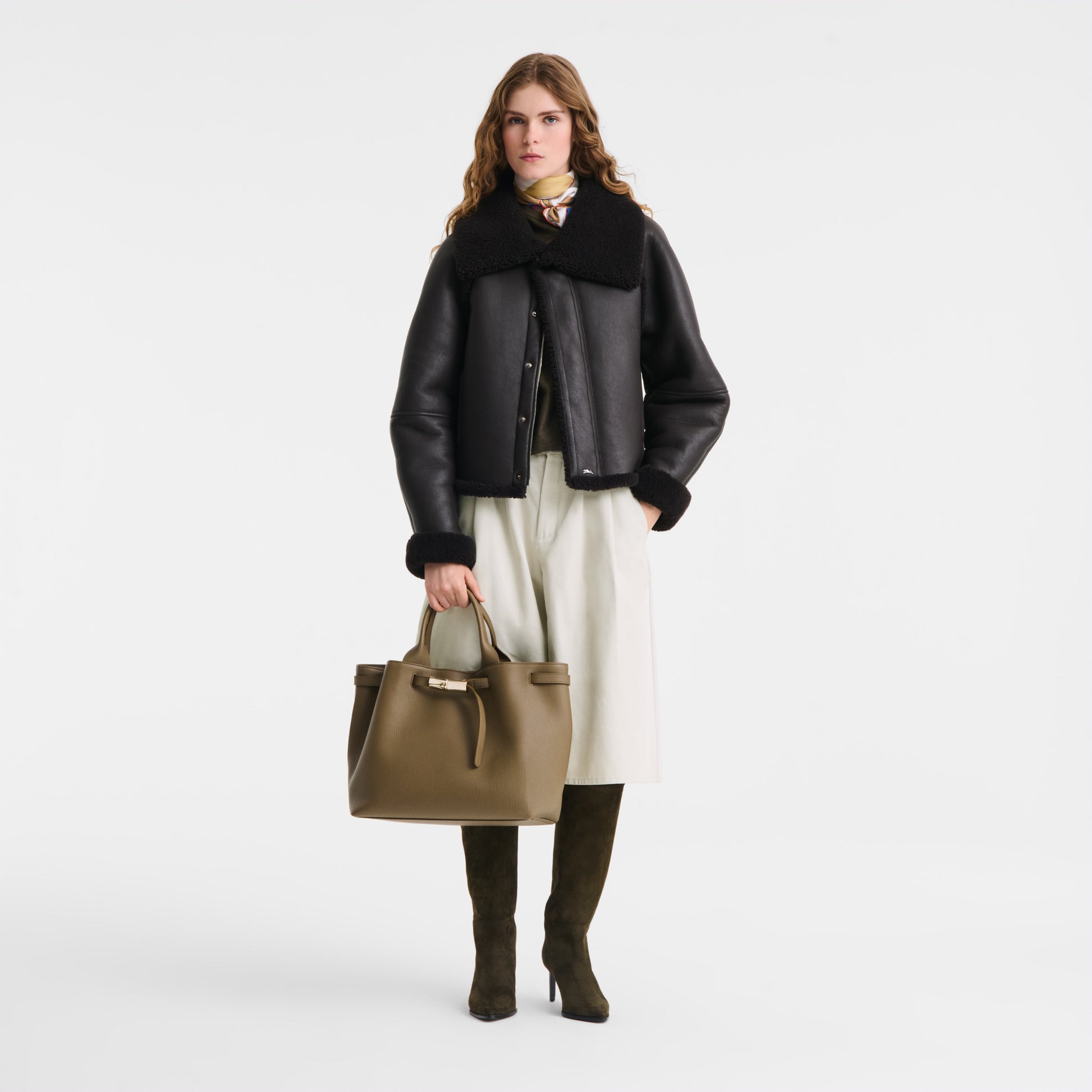 LONGCHAMP-Le Smart L Tote bag-Olive-10327HJH510-2