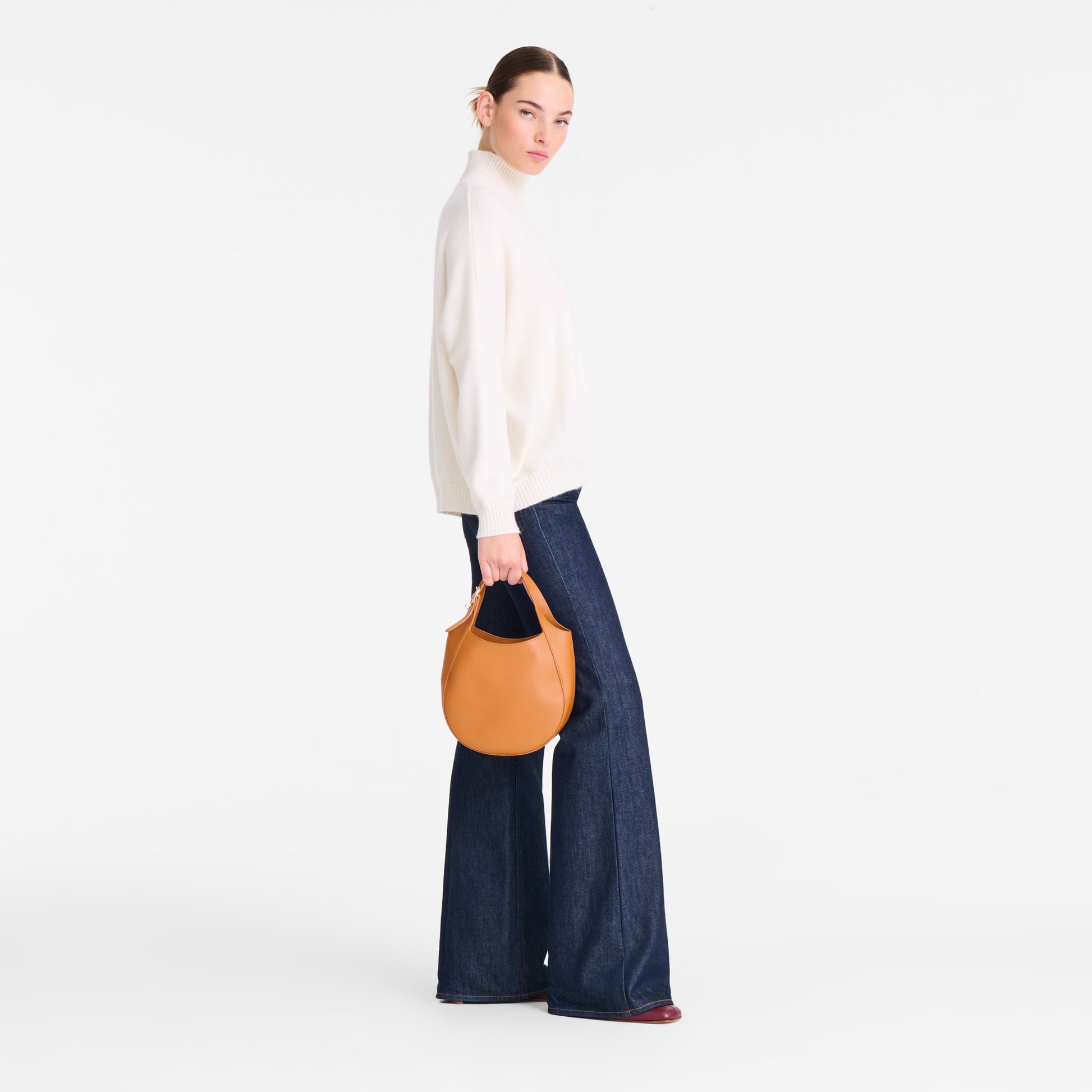 LONGCHAMP-Le Foulonné S Handbag-Amber-10328021490-2