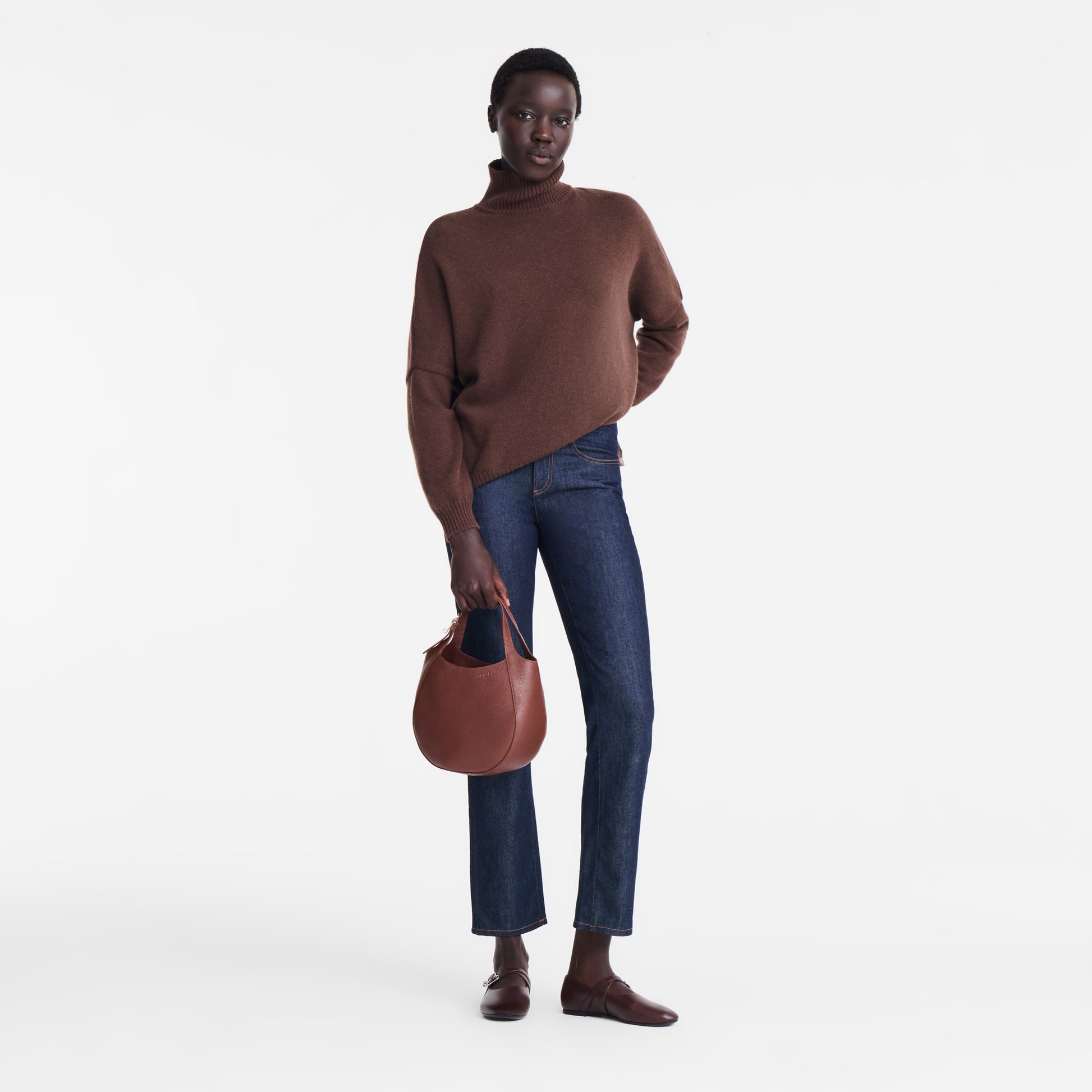 LONGCHAMP-Le Foulonné S Handbag-Coffee-10328021M02-2