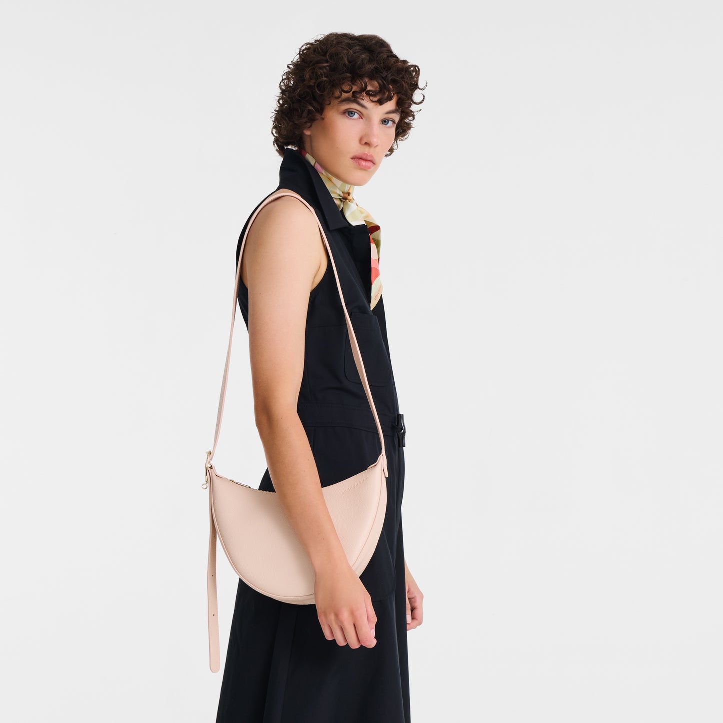 LONGCHAMP-Le Foulonné S Crossbody bag-Cream-10337021407-2