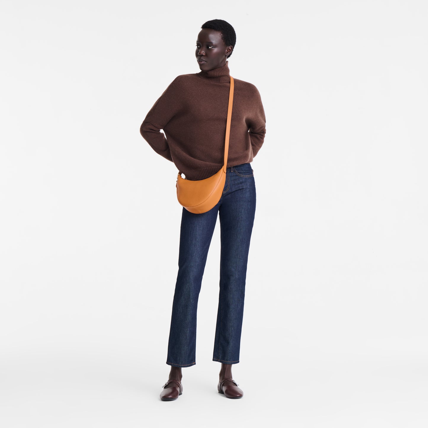 LONGCHAMP-Le Foulonné S Crossbody bag-Amber-10337021490-2