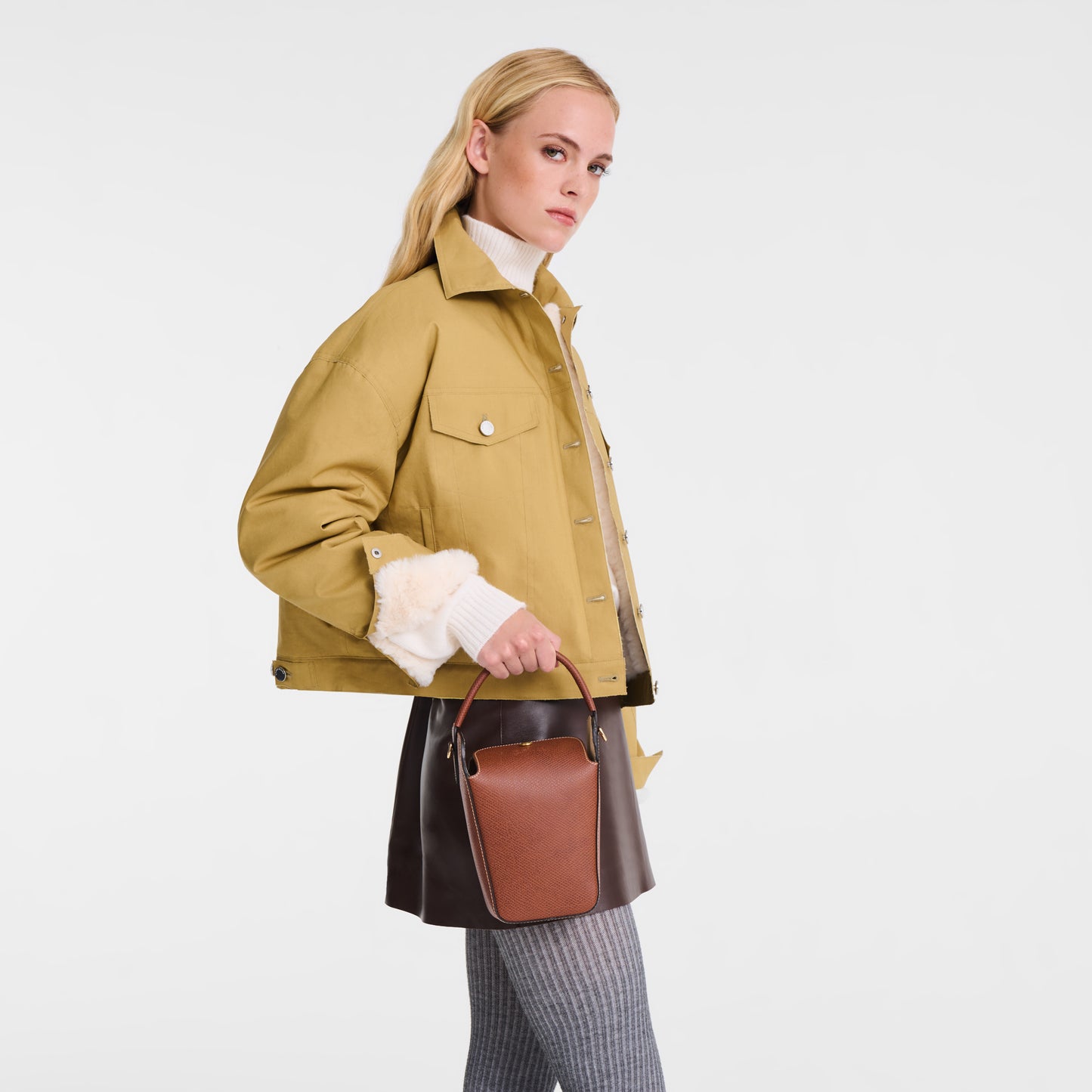 LONGCHAMP-Épure Pop corn bag-Brown-10339HYZ035-2