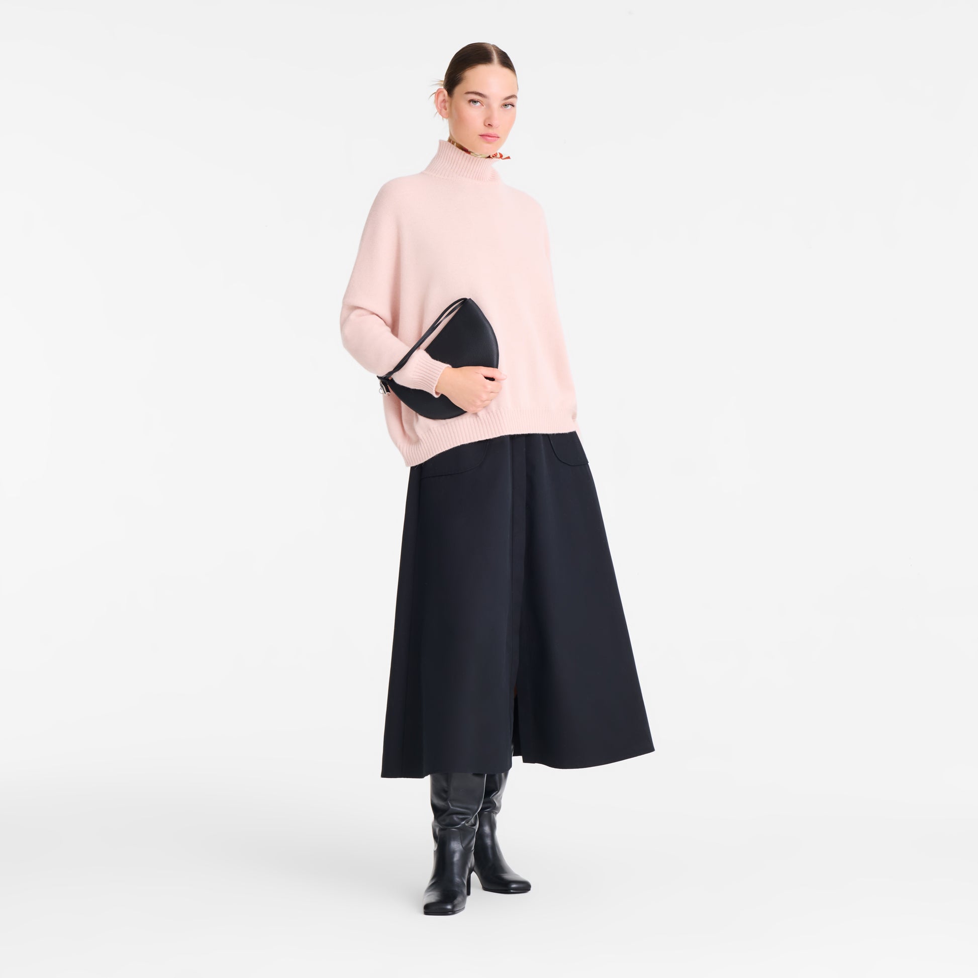 LONGCHAMP-Le Roseau Clutch-Black-10344HFP001-2