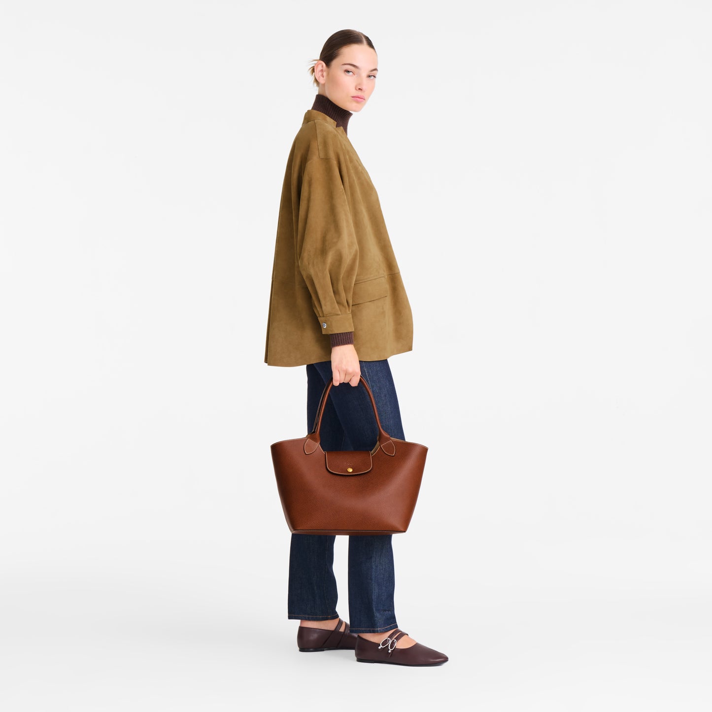 LONGCHAMP-Épure Shoulder bag-Brown-10346HYZ035-2
