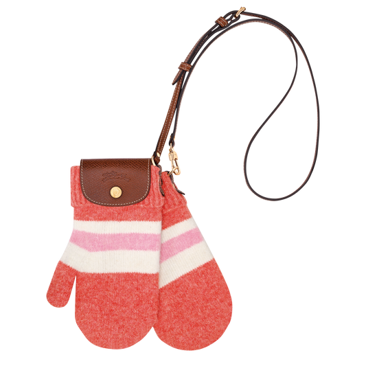 LONGCHAMP-Le Pliage Collection Mittens bag-Coral/Pink-10358HITM29-1