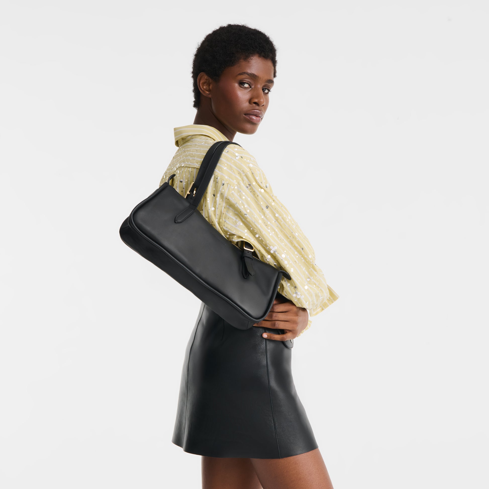 LONGCHAMP-Looong Shoulder bag-Black-10369HJI001-2