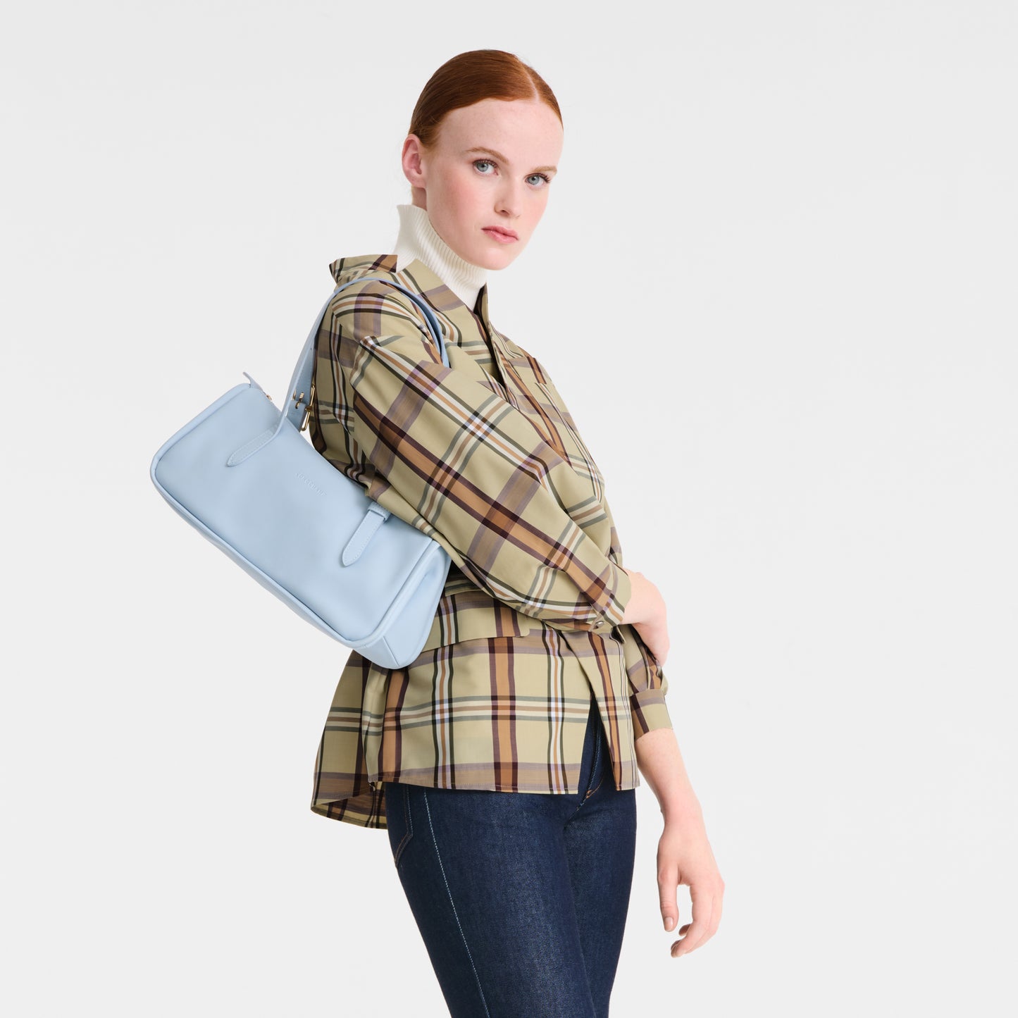 LONGCHAMP-Looong Shoulder bag-Sky Blue-10369HJI028-2