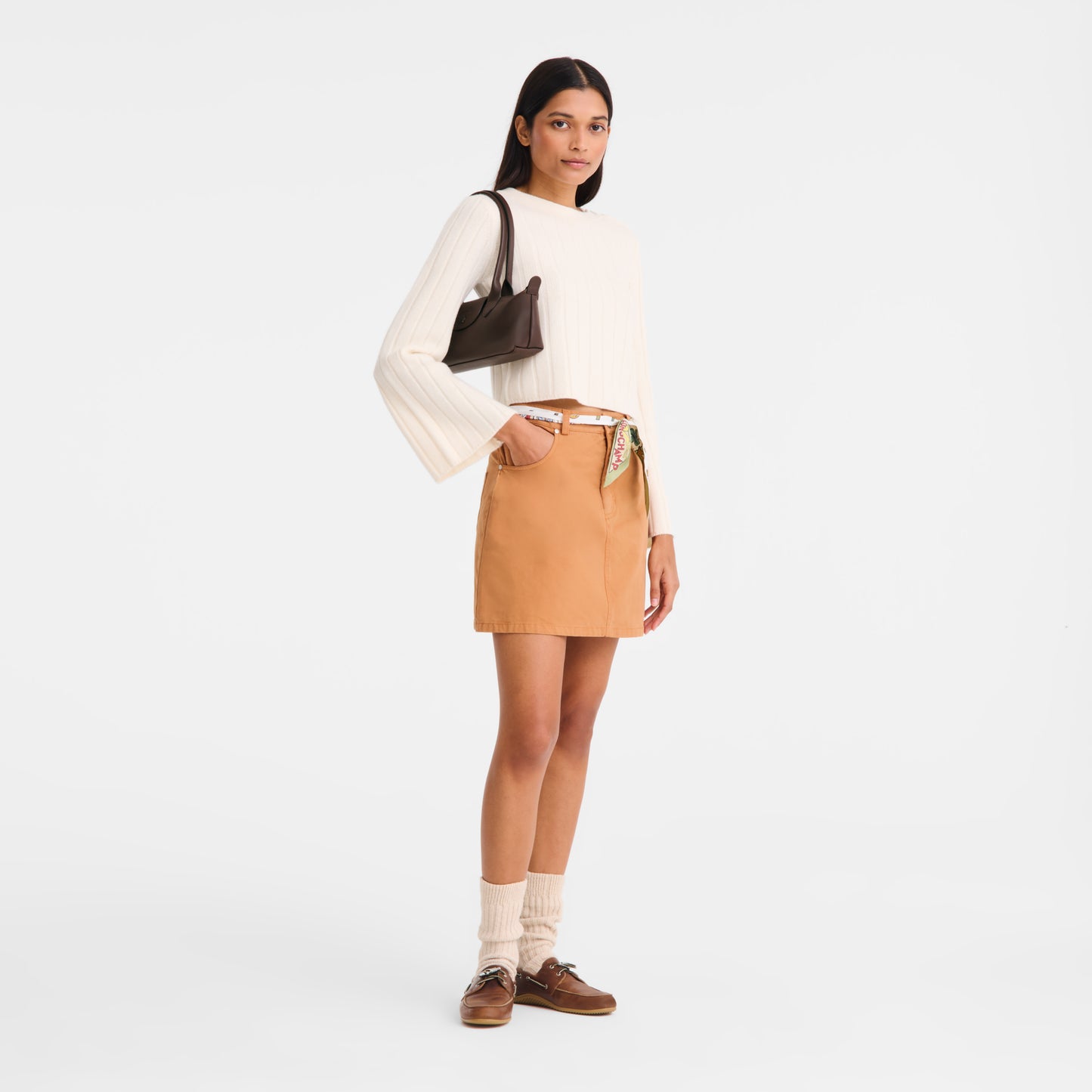 LONGCHAMP-Le Pliage Xtra M Shoulder bag-Mocha-10370987002-2