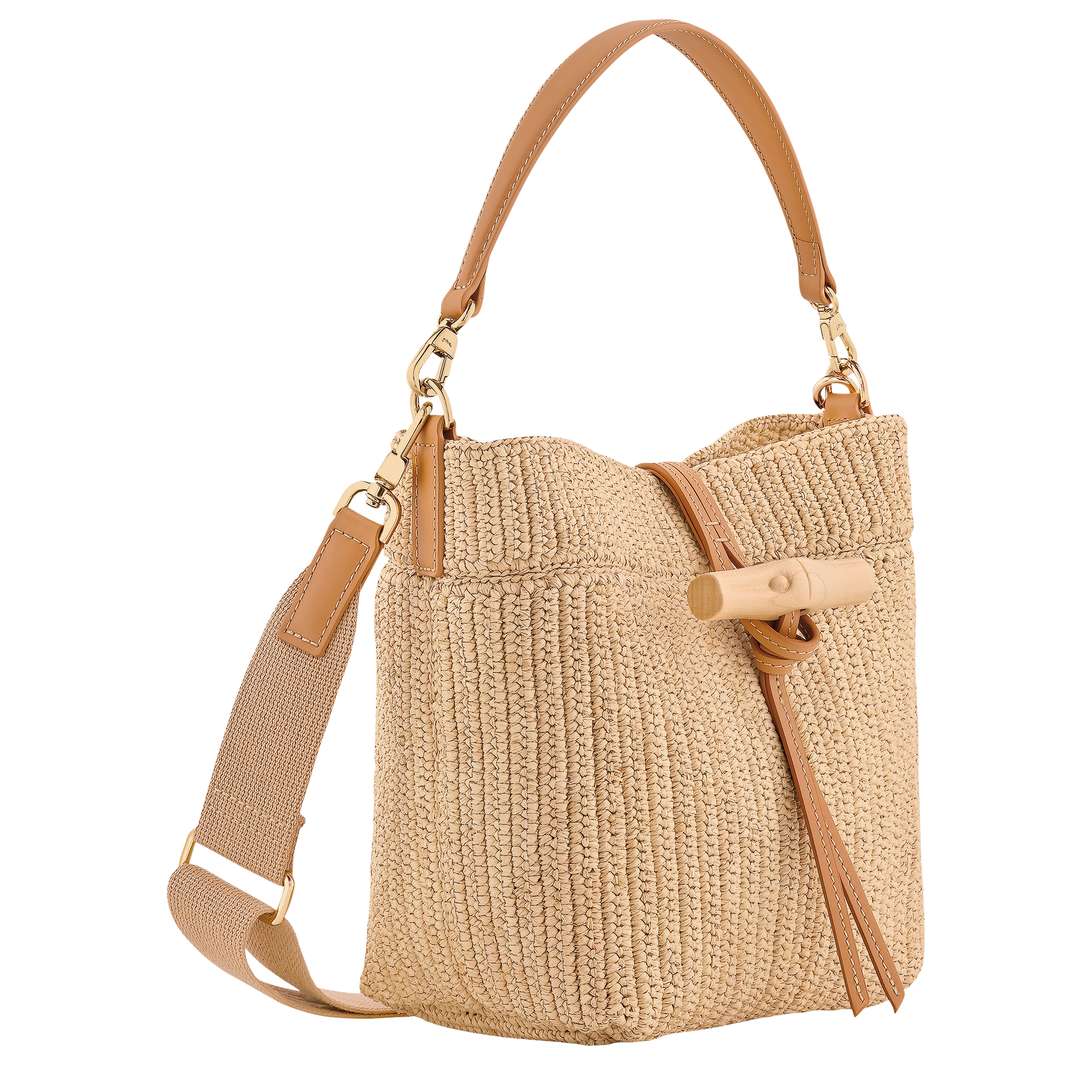 LONGCHAMP-Le Roseau XS Bucket bag-Vegetal-10396HJD514-3