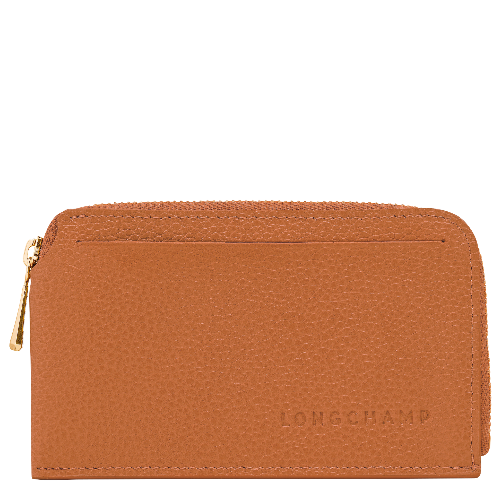 LONGCHAMP-Le Foulonné Card holder-Amber-30048021490-1