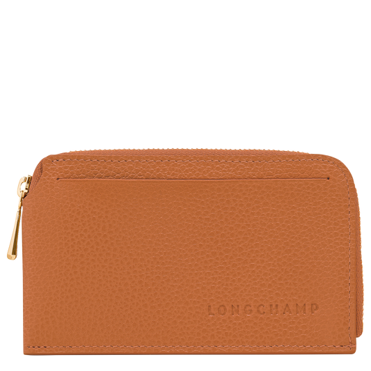 LONGCHAMP-Le Foulonné Card holder-Amber-30048021490-1