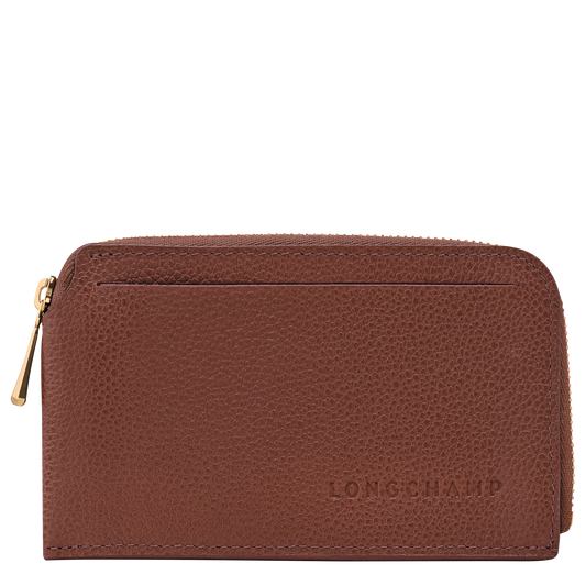 LONGCHAMP-Le Foulonné Card holder-Coffee-30048021M02-1