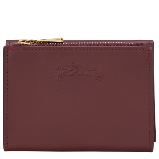 LONGCHAMP-Épure Compact wallet-Burgundy-30049HFY119-1