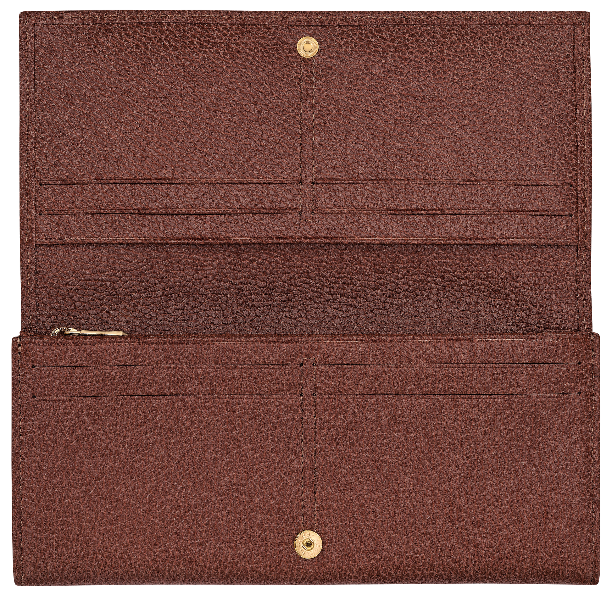 LONGCHAMP-Le Foulonné Long continental wallet-Coffee-30050021M02-3