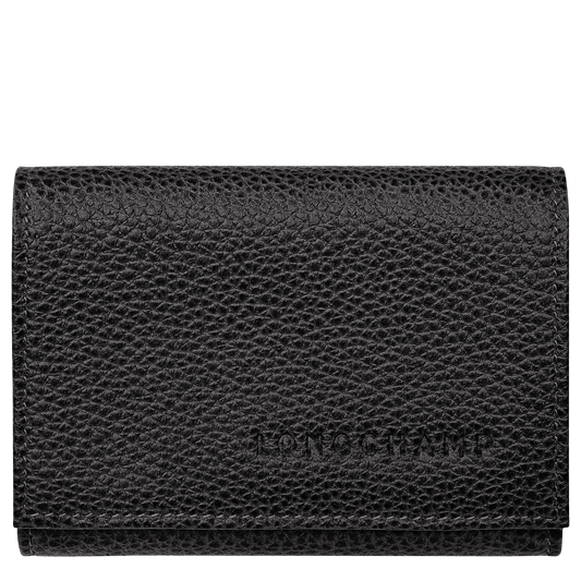 LONGCHAMP-Le Foulonné Compact wallet-Black-30058021001-1