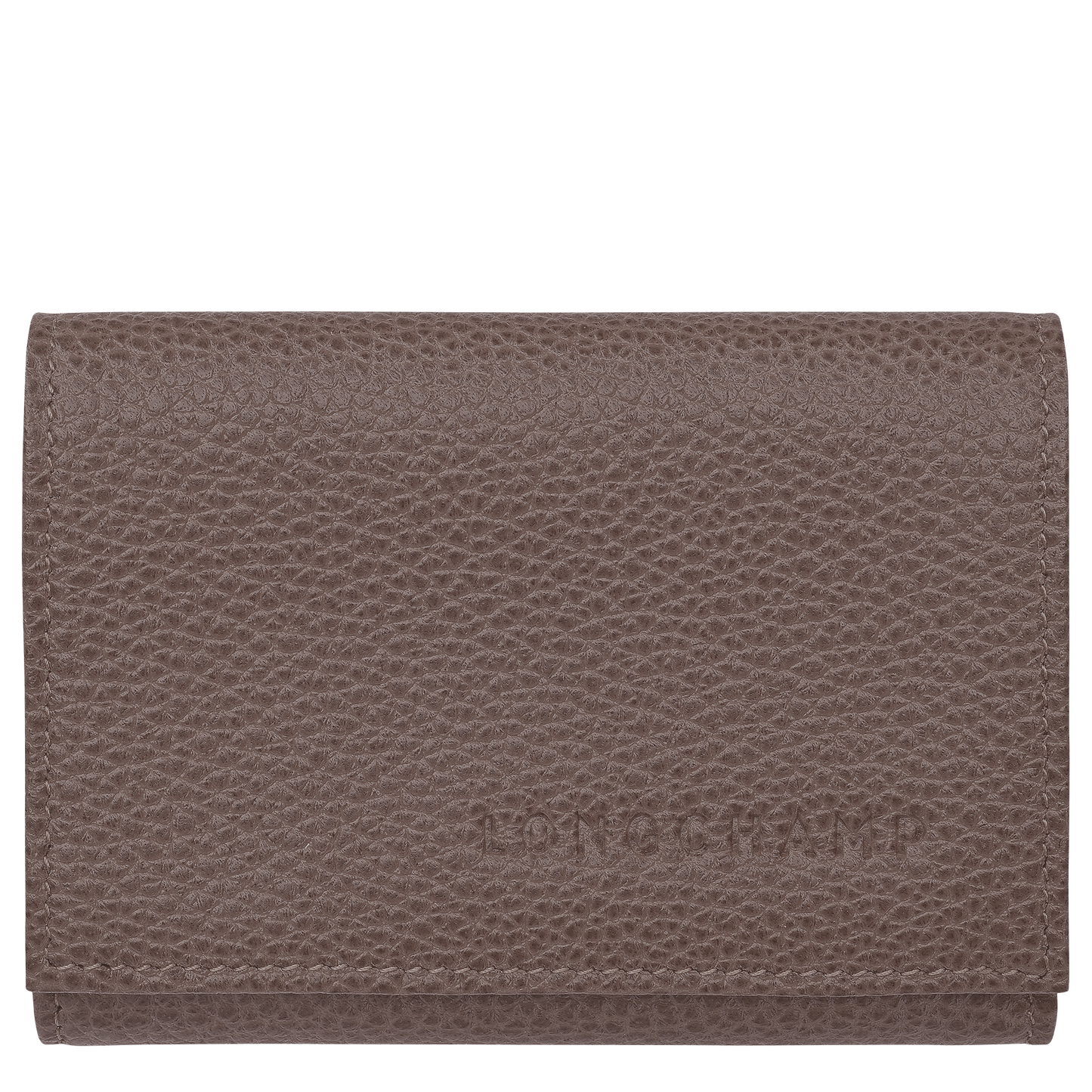 LONGCHAMP-Le Foulonné Compact wallet-Taupe-30058021215-1