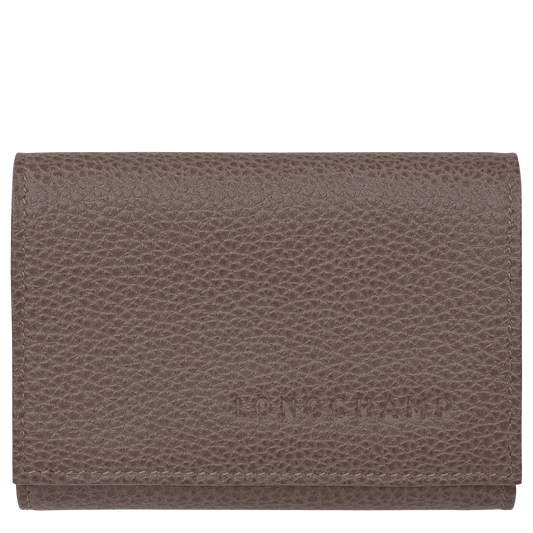 LONGCHAMP-Le Foulonné Compact wallet-Taupe-30058021215-1