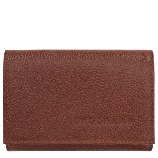 LONGCHAMP-Le Foulonné Compact wallet-Coffee-30058021M02-1