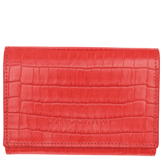 LONGCHAMP-Longchamp Pocket Compact wallet-Vermilion-30058HID108-1